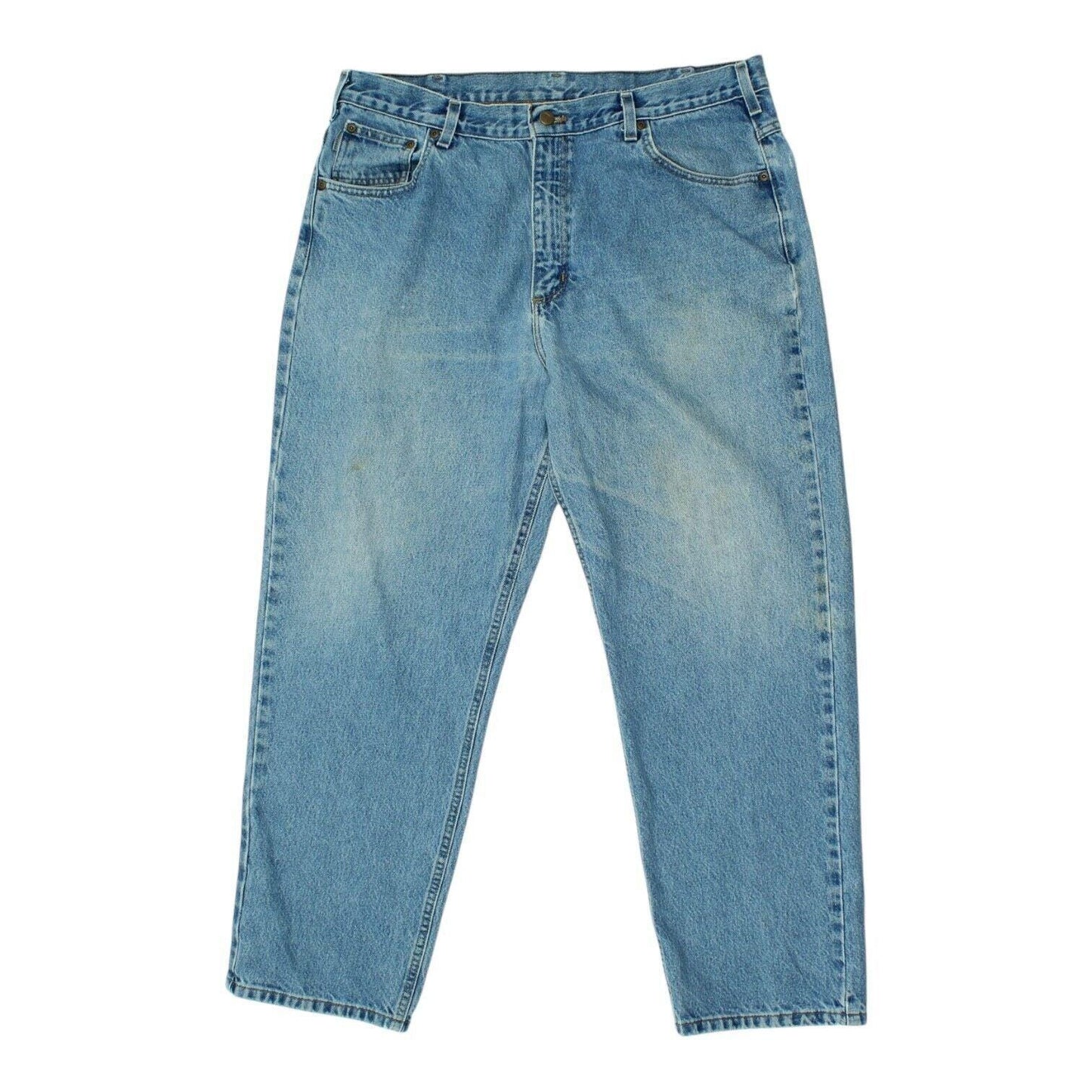 Carhartt Mens Blue Relaxed Fit Tapered Jeans Vintage High End Designer Denim Graphic Tee – Premium Graphic · Top Pick For Any Outfit