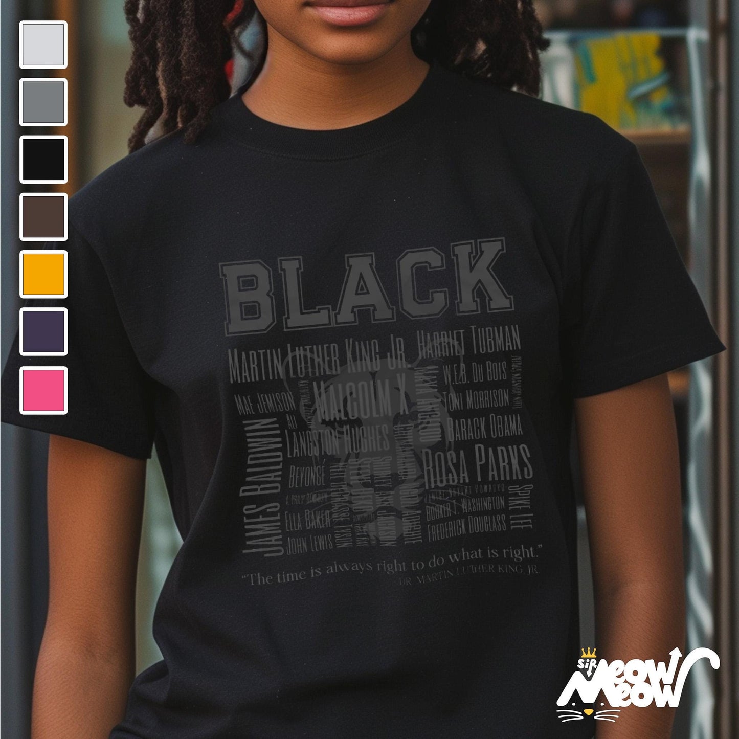 Black History Icons T Shirt Celebrating Legacy Culture MLK Jr Quote Tee Black Pride Shirt Graphic Tee – Soft Feel · High-Quality Print