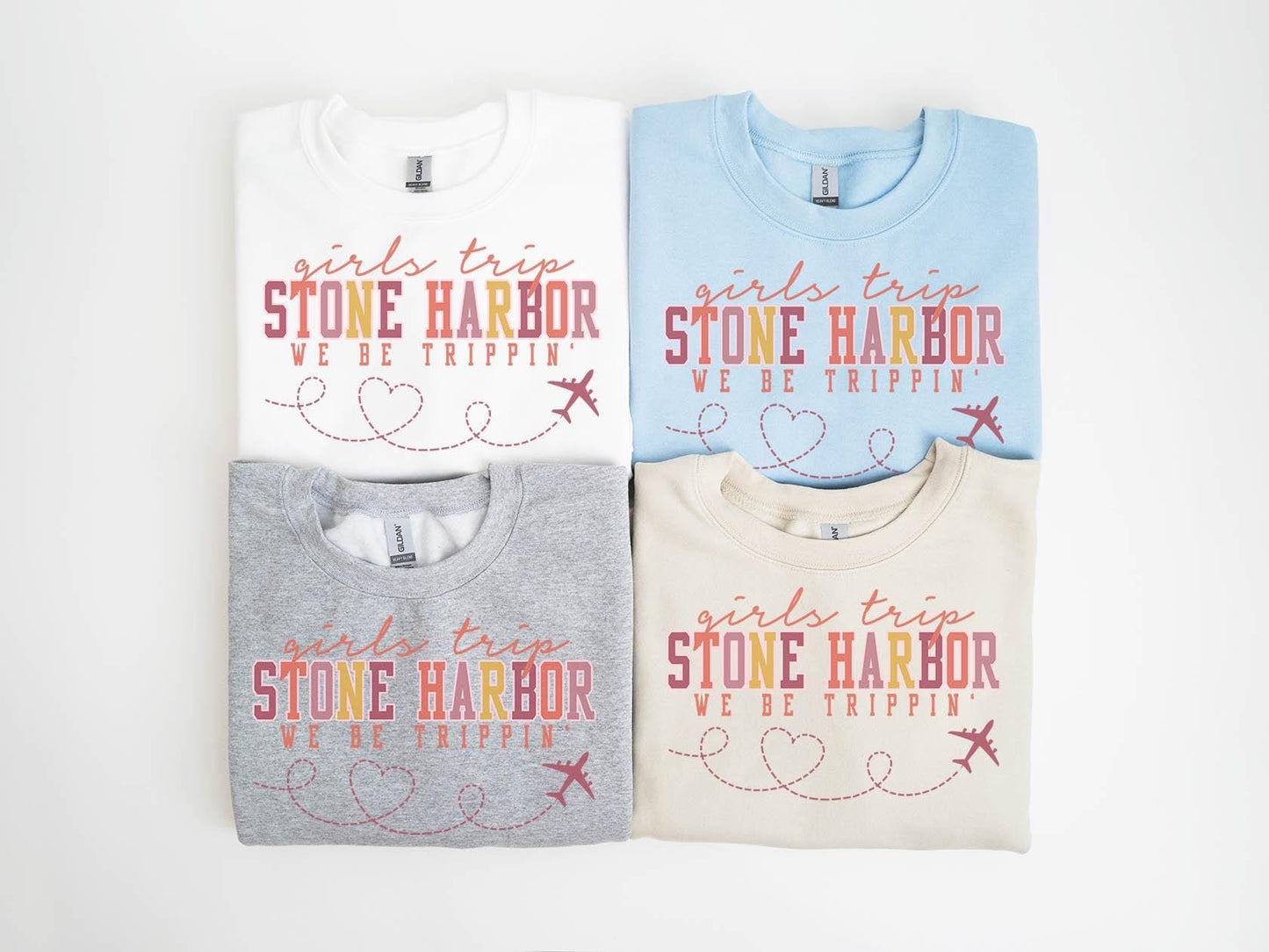 Stone Harbor New Jersey Sweatshirt Girls Trip Sweatshirt Friends Vacation Matching Group Crewneck Shirt Besties Sweatshirt – Cozy Vibes · Top Pick For Any Outfit