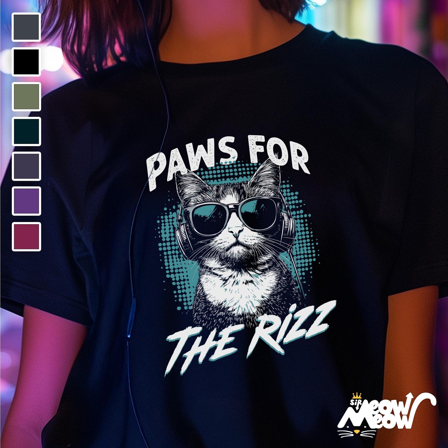 Paws for The Rizz T Shirt Funny Cat Tee Cool Cat Lovers Gift Graphic Tee – Bold Style · Great Gift For Fans