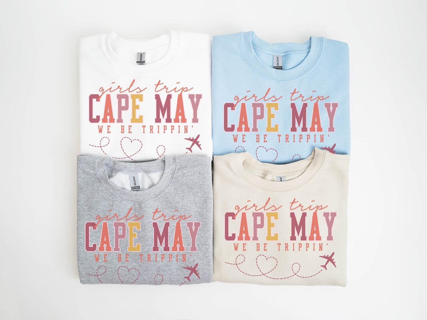 Cape May Sweatshirt Girls Trip Sweatshirt Friends Vacation Matching Group Crewneck Shirt Besties Sweatshirt – Warm & Stylish · Must-Have Style
