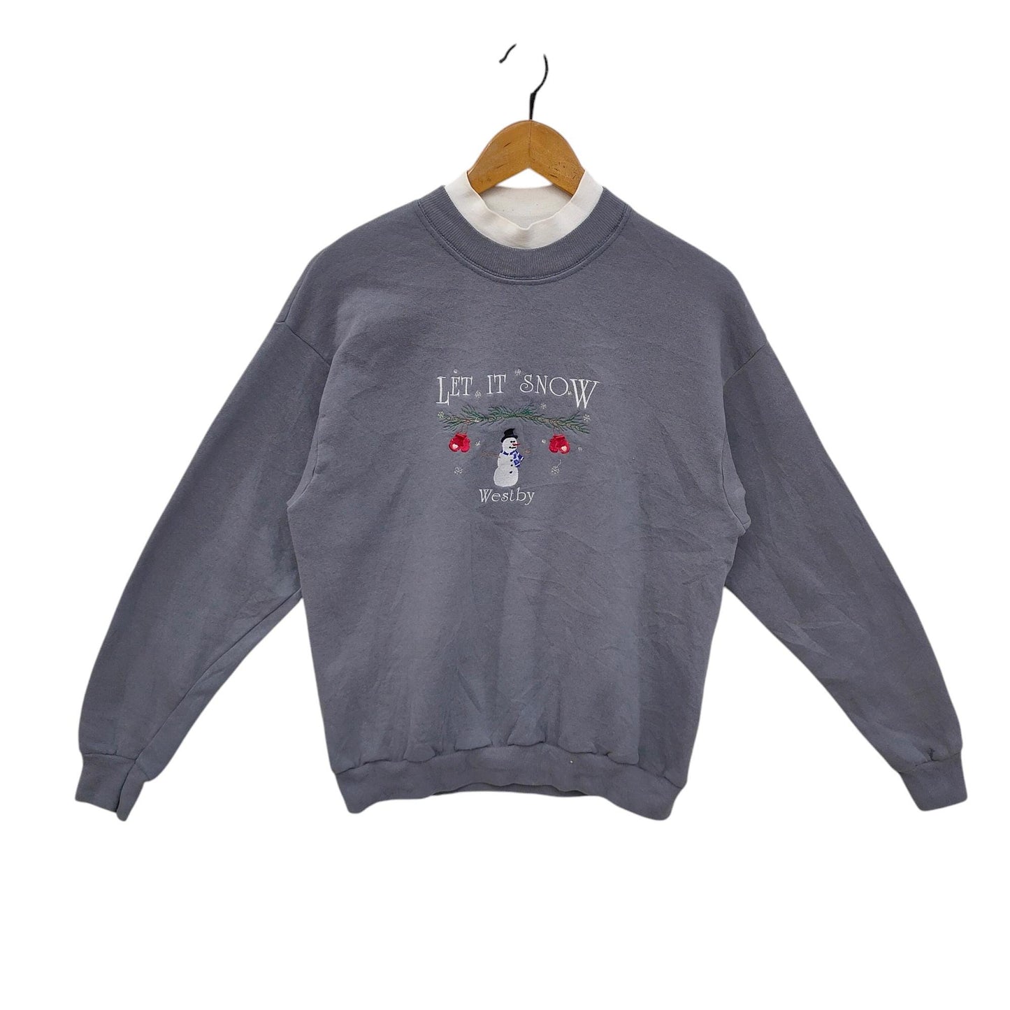 90s Let it Snow Sweatshirt Medium Vintage Lee Heavy Cotton Sweater Jumper Crewneck Size M Sweatshirt – Feel-Good Design · Must-Have Style