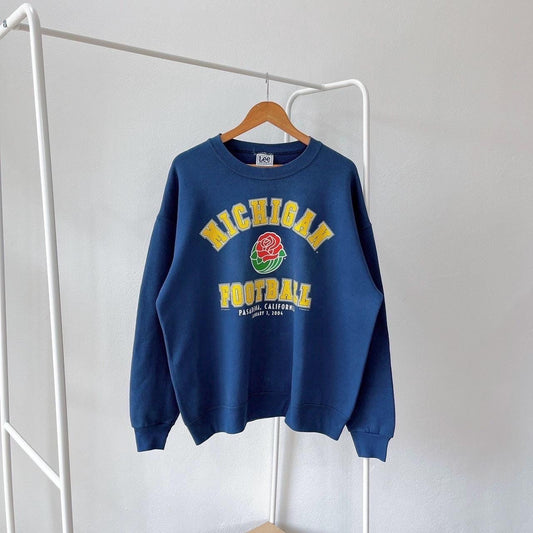00s Michigan Wolverines football blue sweatshirt XL Sweatshirt – Easygoing Wear · Top Pick For Any Outfit
