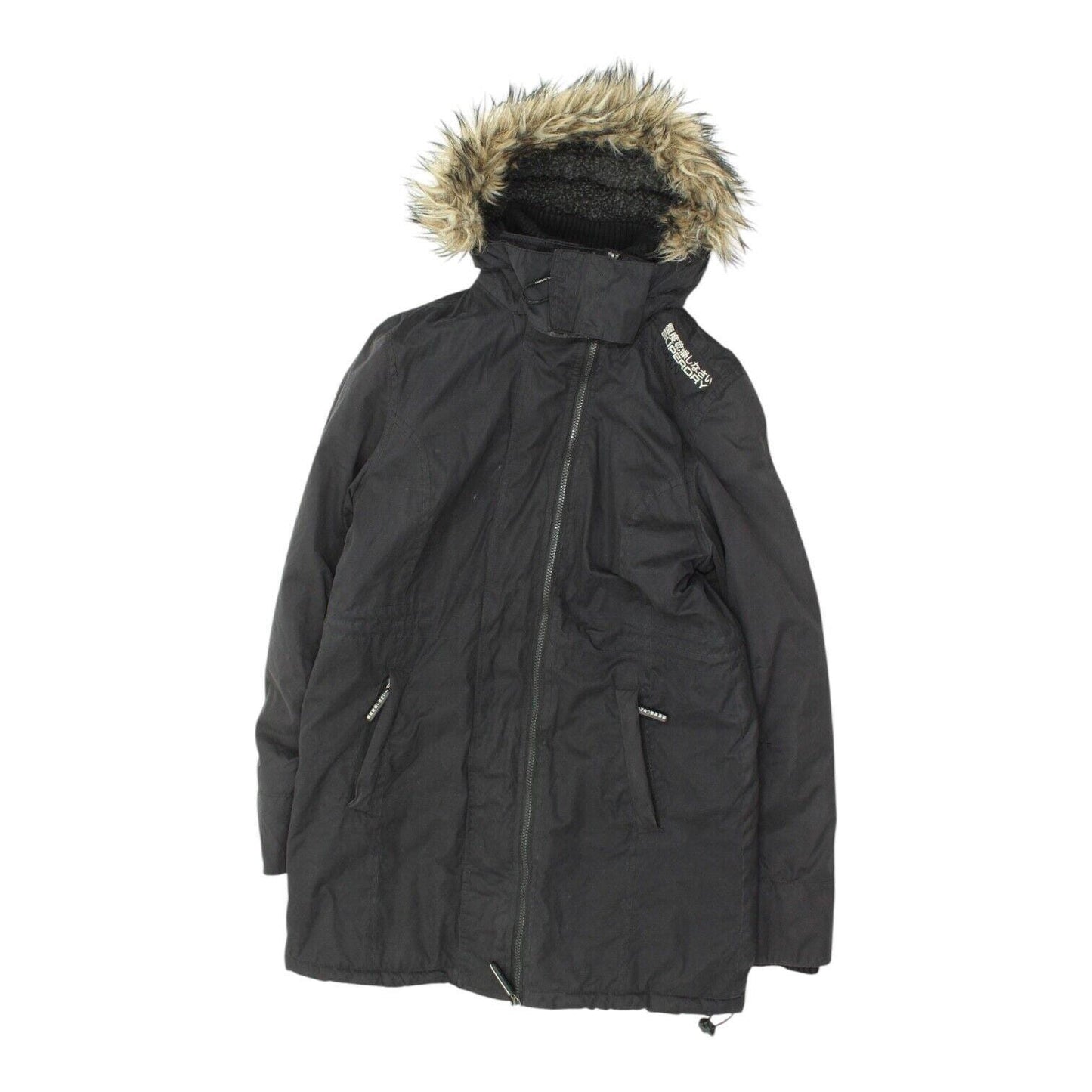 Superdry The Windcheater Womens Black Fur Trim Hooded Jacket Designer Coat VTG Graphic Tee – Fan Favorite · Must-Have Style