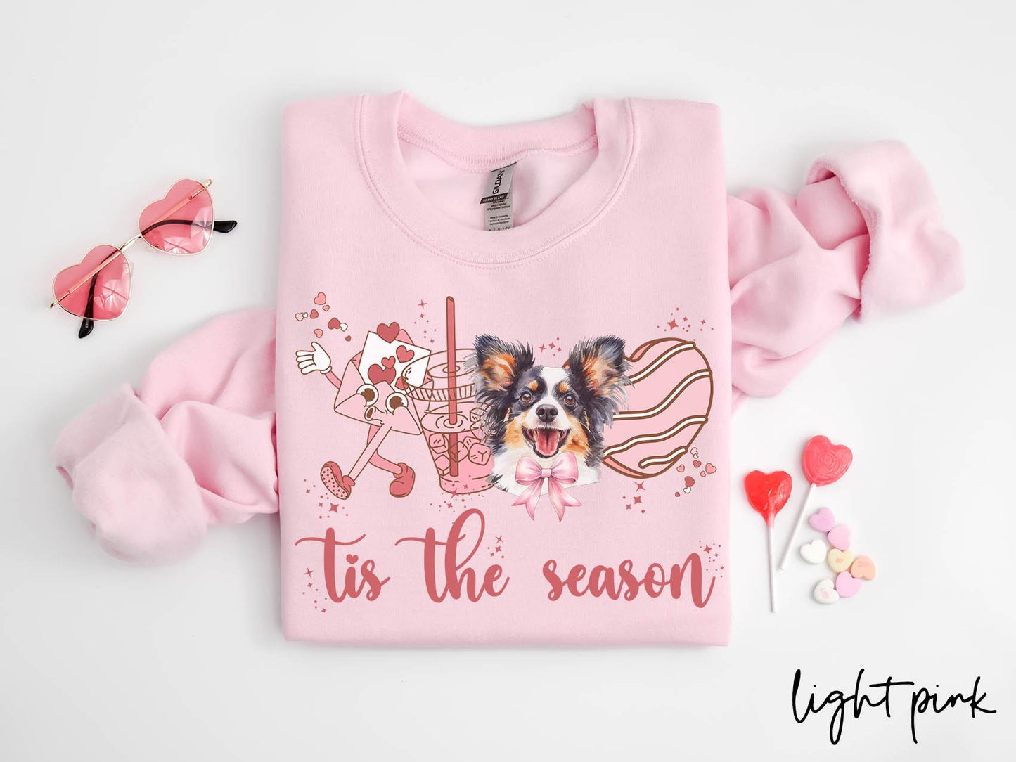 Papillon Dog Valentine39s Day Sweatshirt Valentines Papillon Gifts Dog Mom Crewneck Shirt Long Sleeve Sweatshirt – Soft Feel · Trending Graphic Apparel
