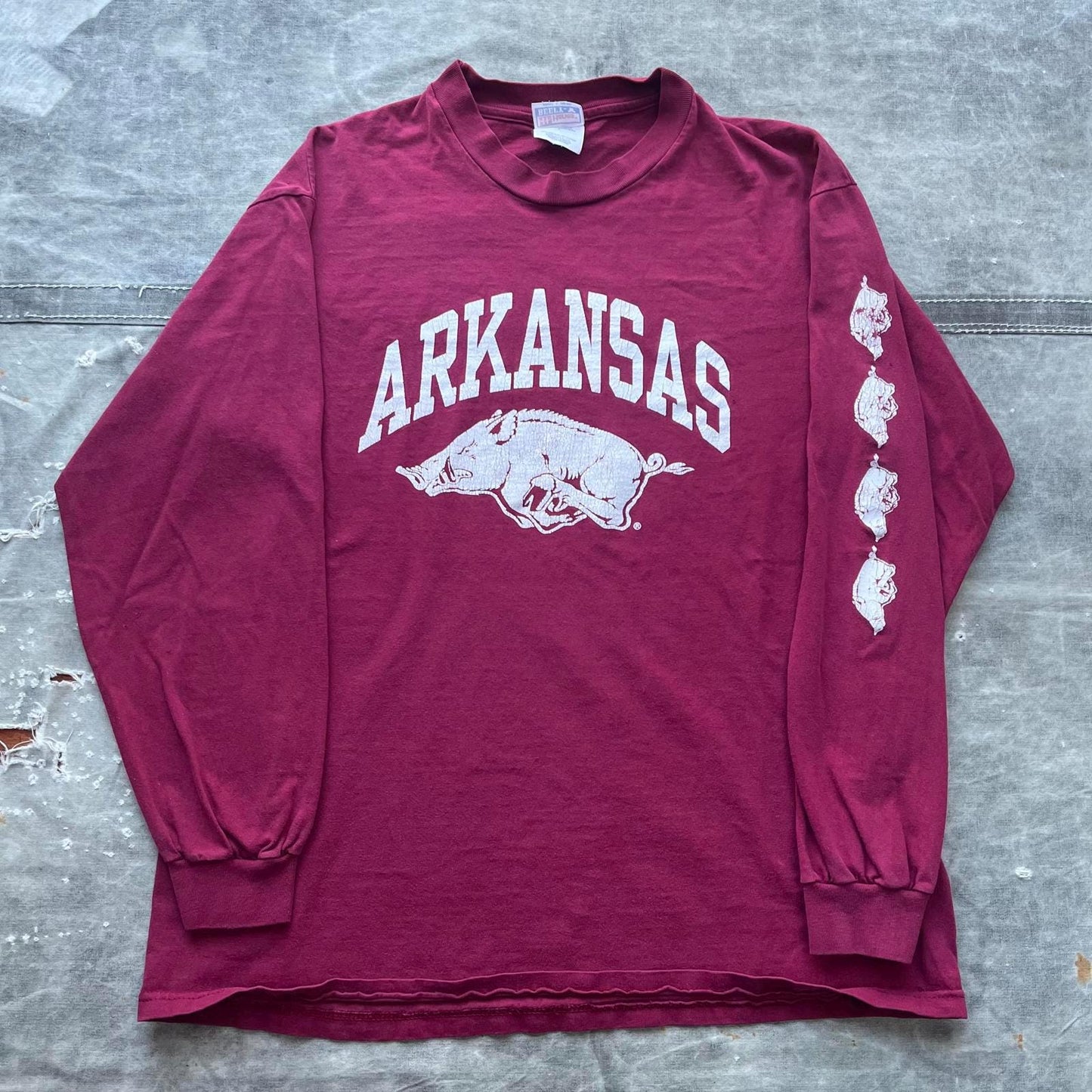 Vintage 90s Y2K Arkansas Razorbacks Sports Long Sleeve Shirt Graphic Tee – Aesthetic Look · Trending Graphic Apparel