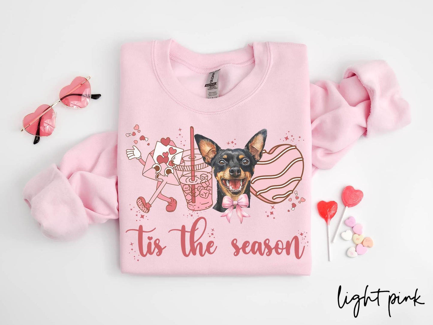 Miniature Pinscher Dog Valentine39s Day Sweatshirt Valentines Miniature Pinscher Gifts Dog Mom Crewneck Shirt Long Sleeve Sweatshirt – Premium Graphic · Trending Graphic Apparel