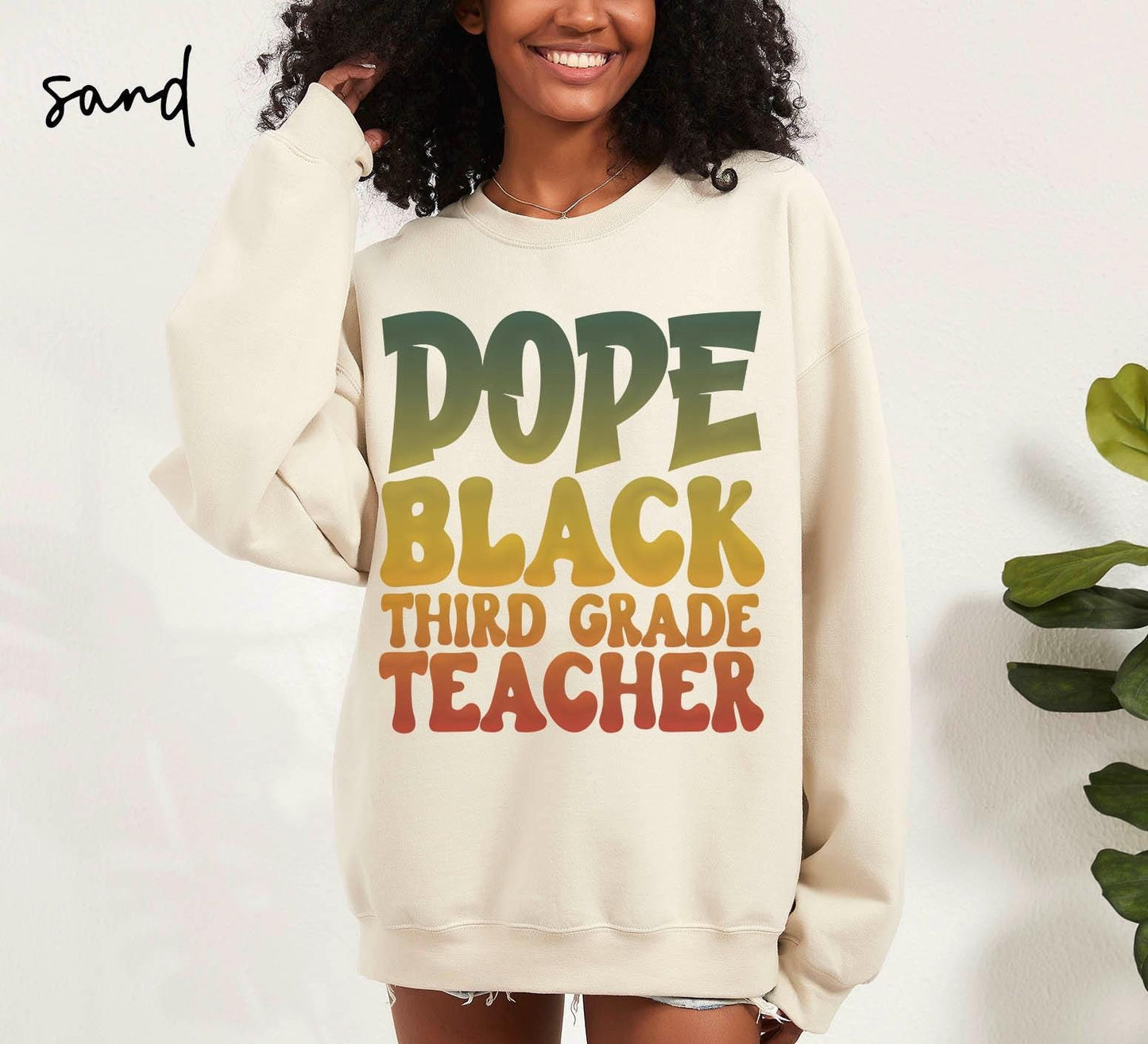 Dope Black Third Grade Teacher Sweatshirt Melanated 3rd Grade Teacher Gifts Graduation Gifts Black History Crewneck Shirt Sweatshirt – Bold Style · Must-Have Style