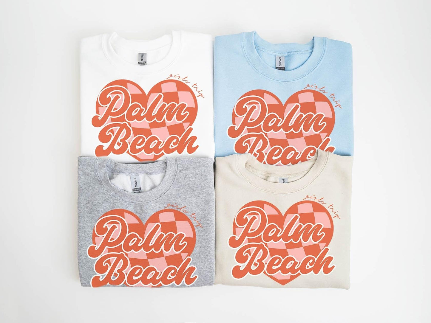 Palm Beach Florida Girls Trip Sweatshirt Girls Trip Favors Friends Trip Sweatshirt Matching Gifts Group Crewneck Shirt Long Sleeve Sweatshirt – Cozy Vibes · Must-Have Style