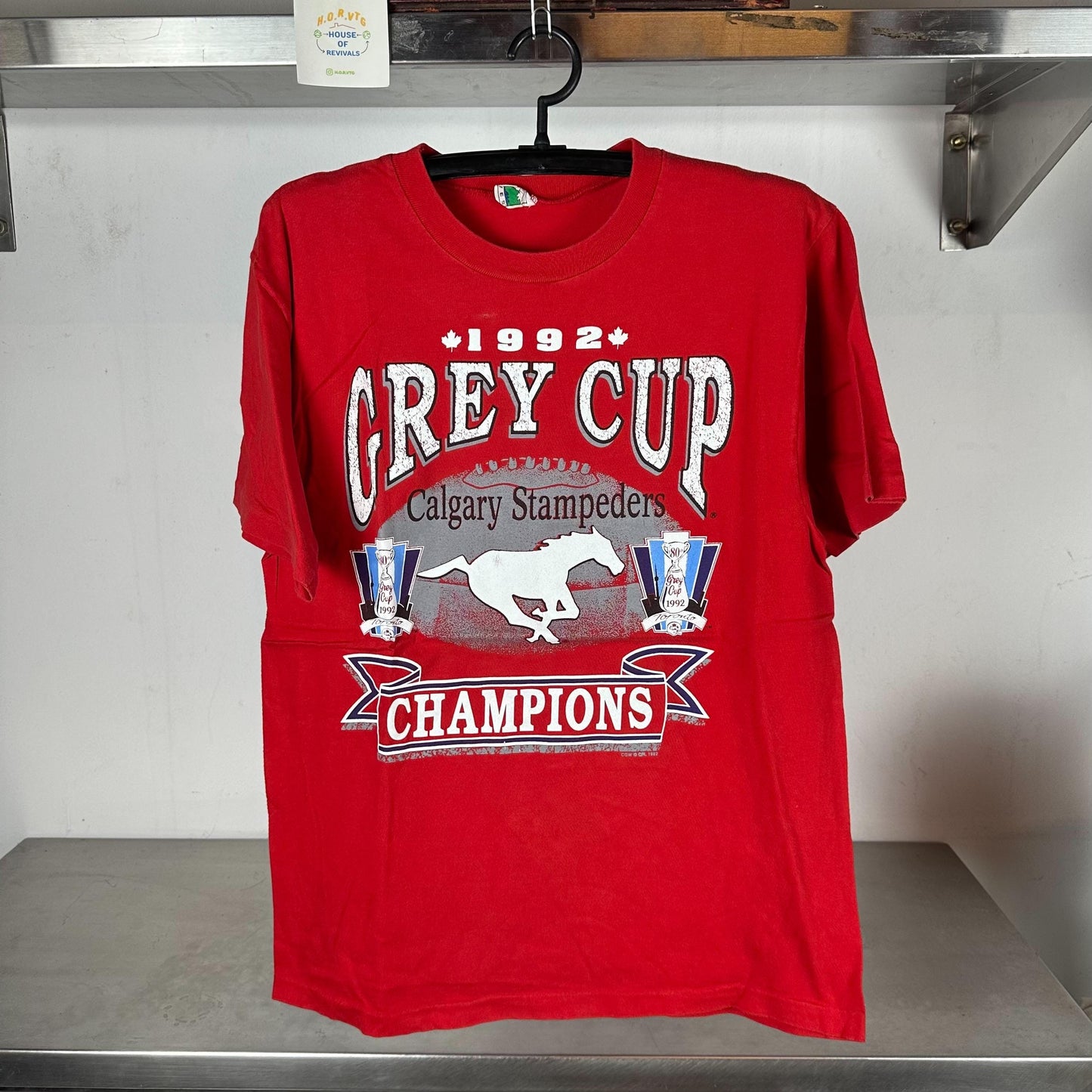Vintage 1992 Calgary Stampeders Grey Cup Champions CFL single stitch T shirt Vintage CFL Tshirt Vintage Football Tshirt Canadian Football Graphic Tee – Fan Favorite · Trending Graphic Apparel