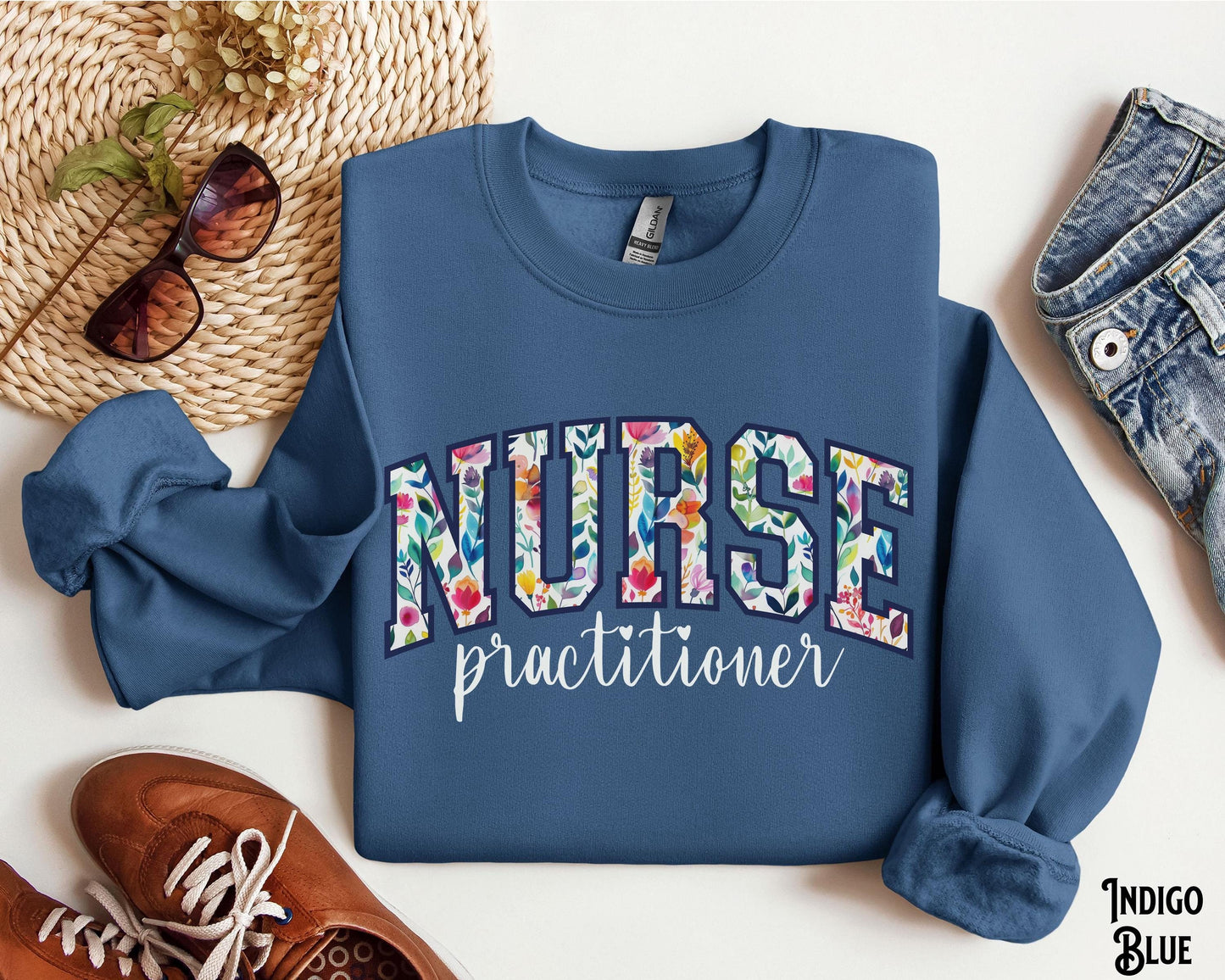 Nurse Practitioner Sweatshirt NP Varsity Sweater Nurse Floral NP Flower Crewneck Nursing Fleece Spring Summer Nurse Practitioner Gift Sweatshirt – Feel-Good Design · Must-Have Style