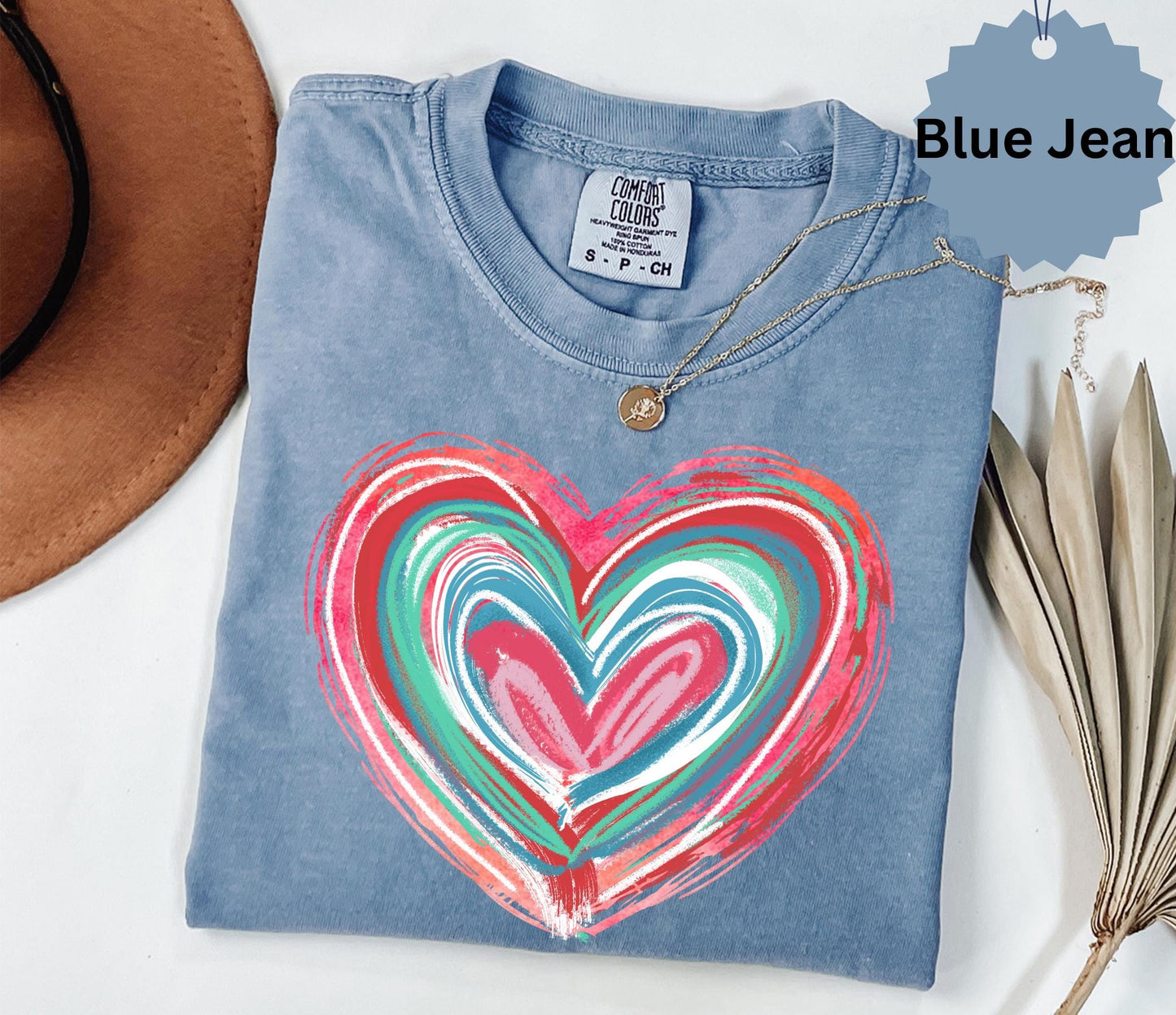 Valentines Day Heart Shirt Brushstroke Heart Shirt Valentine39s Day Shirt Trendy Women39s shirt Valentine39s shirts Heart Graphic Tee – Everyday Comfort · High-Quality Print