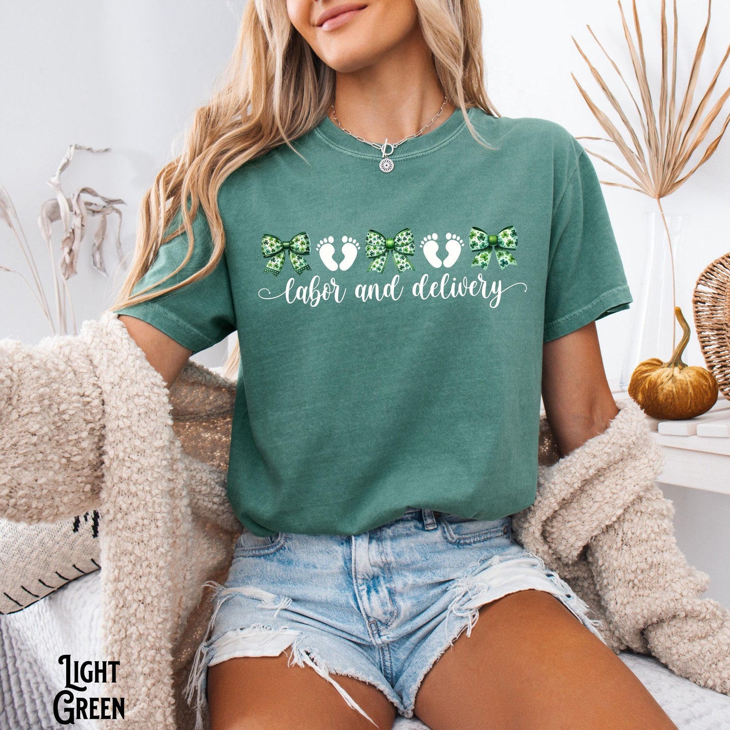 Labor and Delivery St Patrick Shirt Saint Patrick39s Day St Patty39s Day LD Nurse Doctor RN Crew Green Gift Graphic Tee – Everyday Comfort · Perfect For Daily Wear