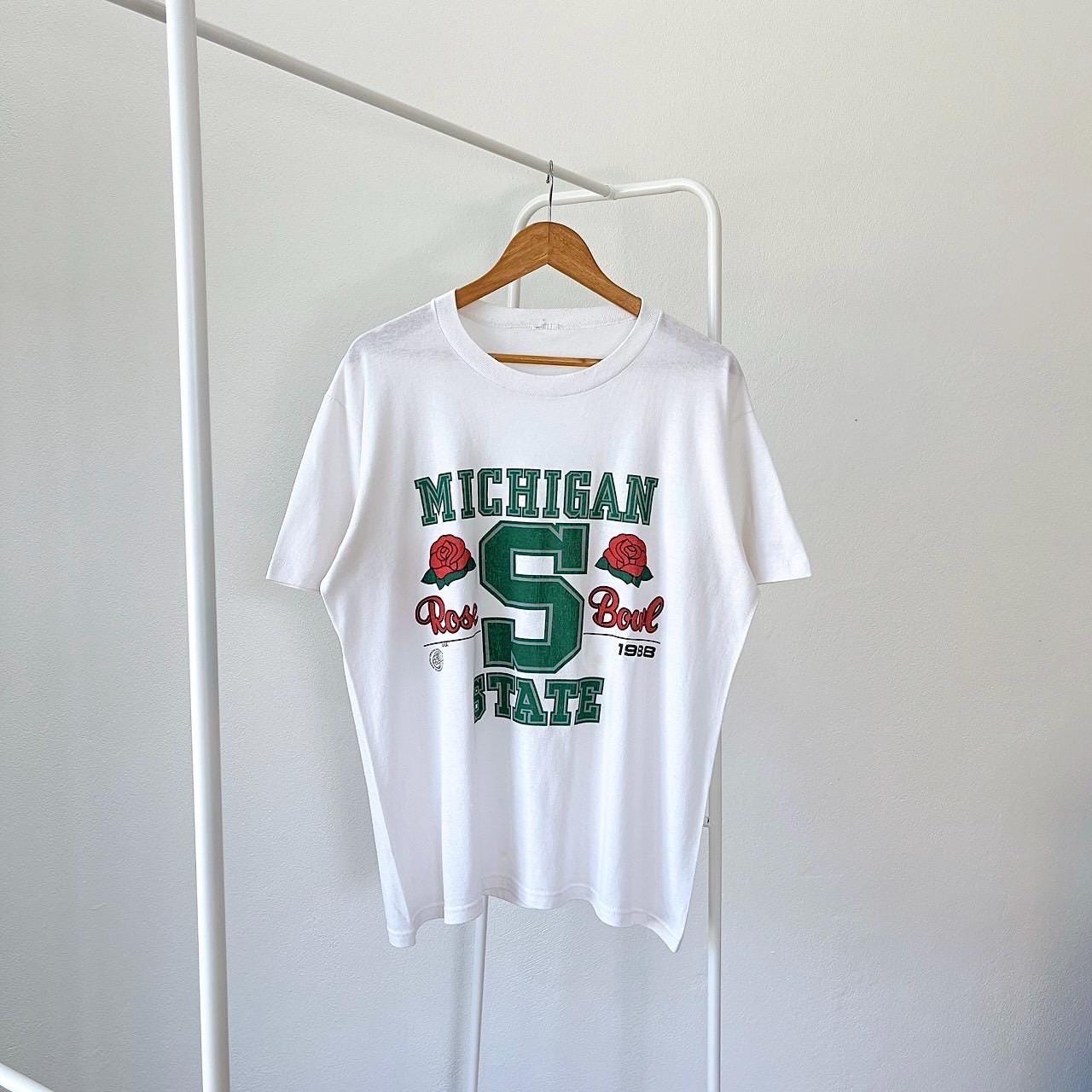 80s Michigan State spartans NCAA Rose Bowl t shirt L Graphic Tee – Bold Style · High-Quality Print