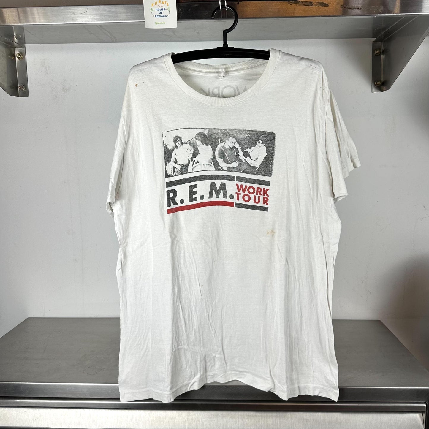Vintage 1987 REM Work Tour Band Concert Promo XL single stitch T shirt Vintage Band Tshirt Vintage Band Tee Vintage Music Tshirt Graphic Tee – Aesthetic Look · Trending Graphic Apparel