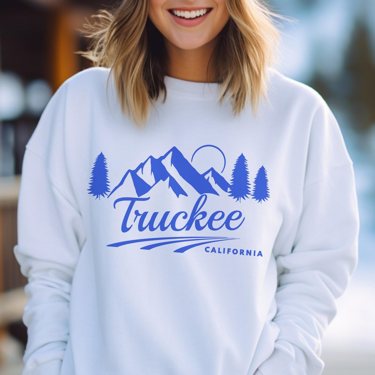 Truckee California Sweatshirt Unisex Mountain Truckee Sweatshirt Personalization Available Sweatshirt – Cozy Vibes · Perfect For Daily Wear