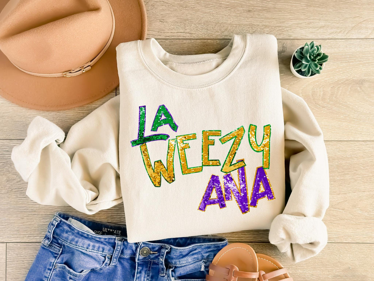 La Weezy Ana Sweatshirt Mardi Gras Sweatshirt Mardi Gras 2024 Louisiana Mardi Grass Funny Mardi Gras Shirt Trendy Shirt Women39s shirt Sweatshirt – Bold Style · High-Quality Print