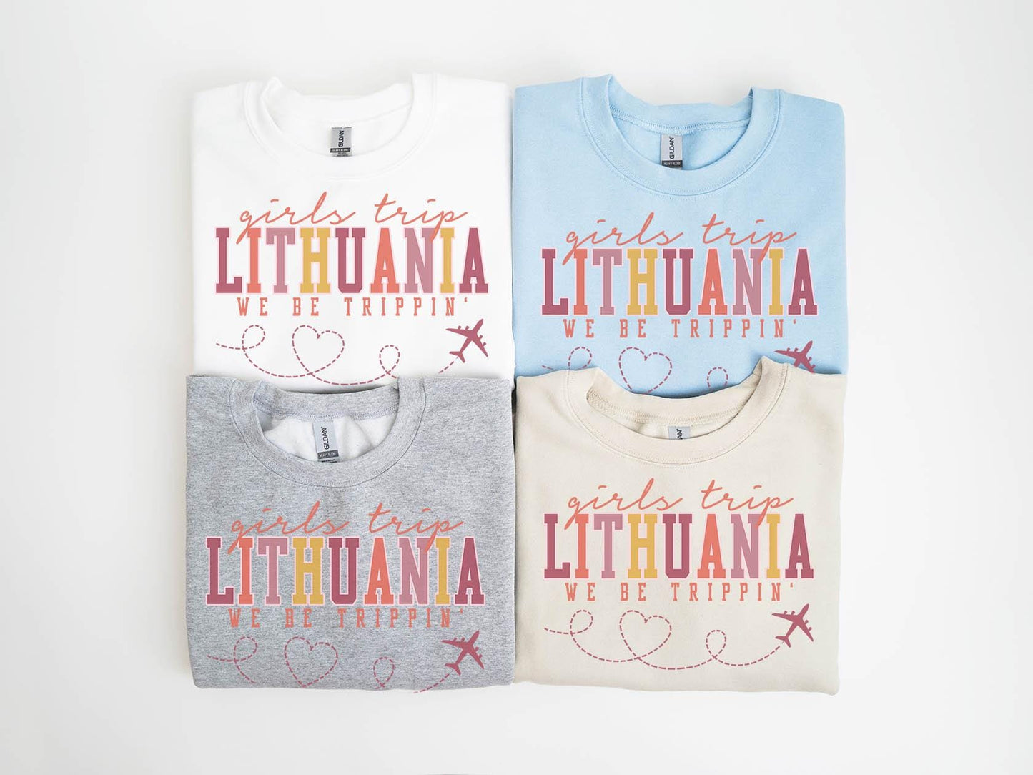 Lithuania Sweatshirt Girls Trip Sweatshirt Friends Vacation Matching Group Crewneck Shirt Besties Sweatshirt – Bold Style · High-Quality Print