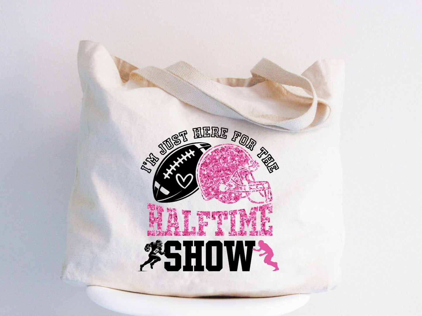 I39m Just Here For Halftime Show Sparkly Faux Sequins Team Halftime Tote Bag Team Halftime Retro Checkered Heart Varsity Football Glitter Tote Bag – Bold Style · Perfect For Daily Wear