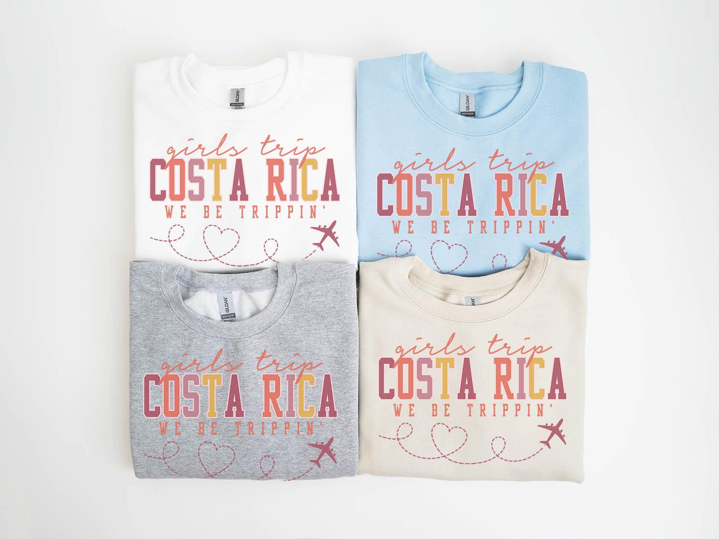 Costa Rica Sweatshirt Girls Trip Sweatshirt Friends Vacation Matching Group Crewneck Shirt Besties Sweatshirt – Easygoing Wear · Trending Graphic Apparel