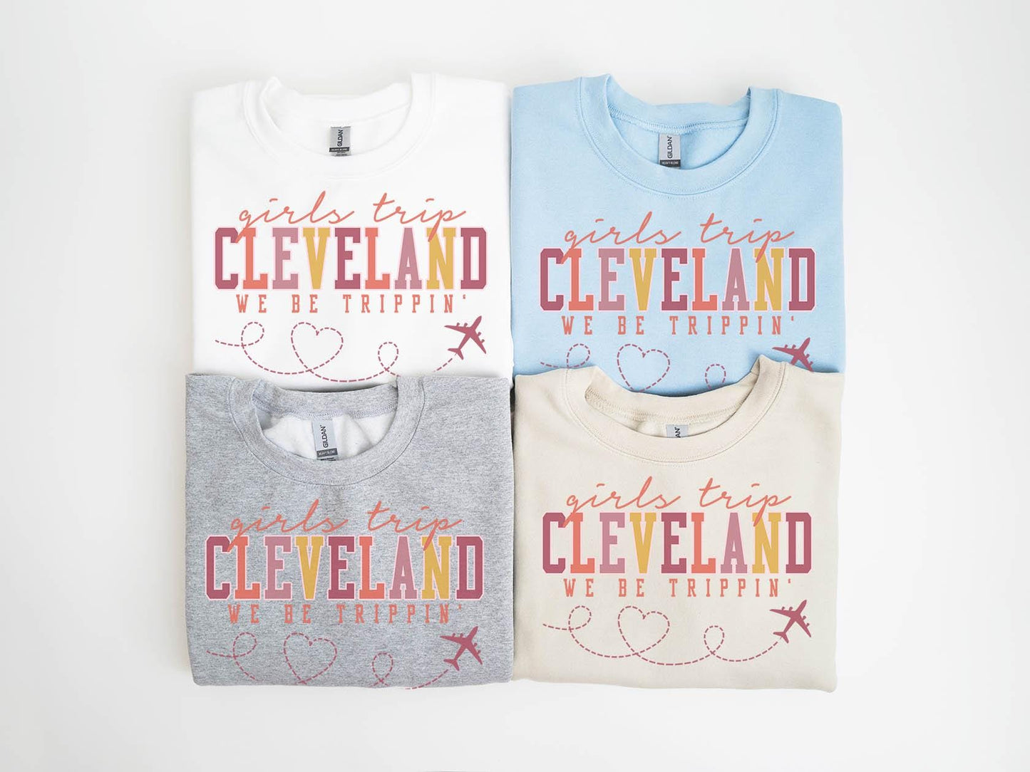 Cleveland Ohio Sweatshirt Girls Trip Sweatshirt Friends Vacation Matching Group Crewneck Shirt Besties Sweatshirt – Bold Style · Perfect For Daily Wear