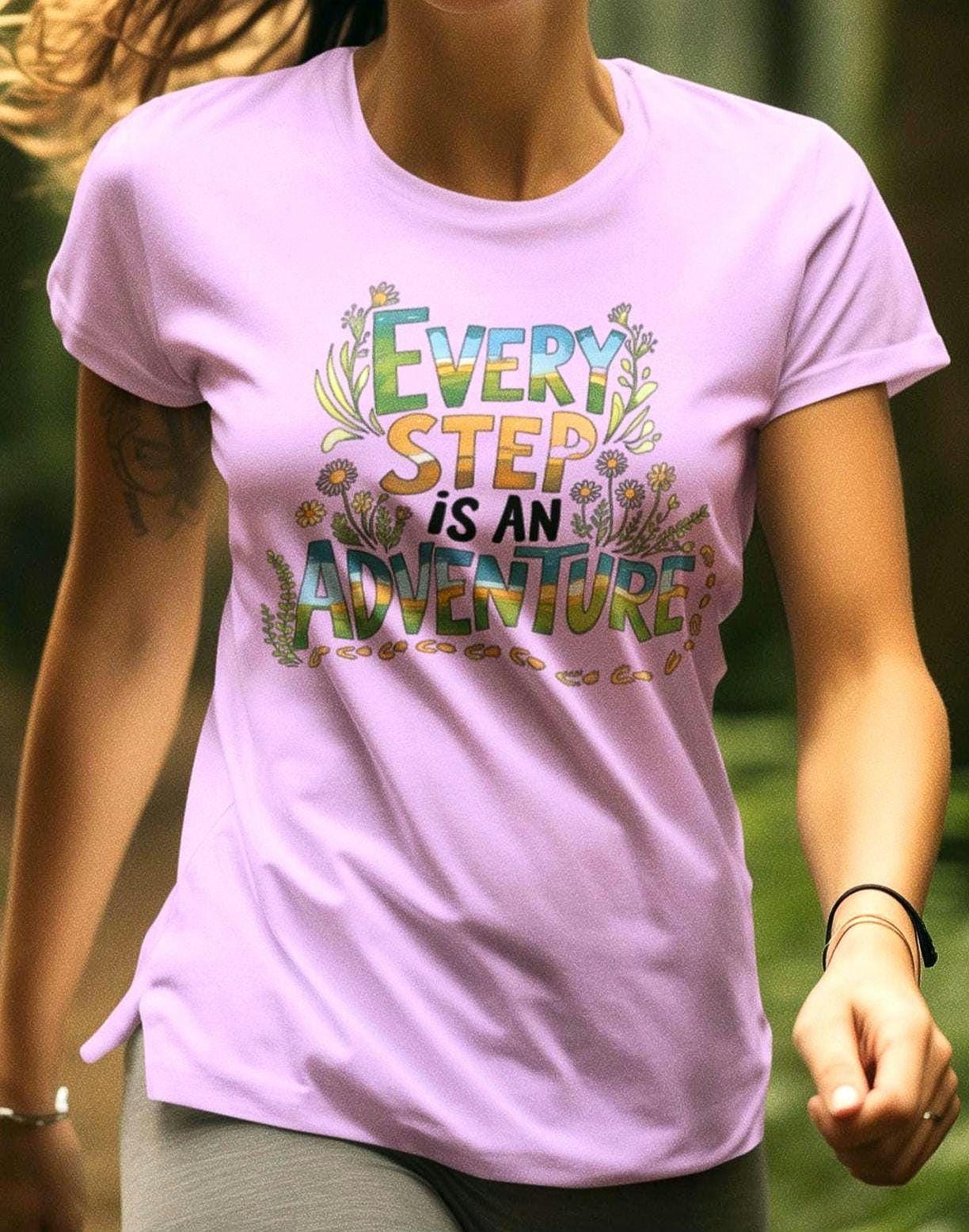 Exercise Walking T shirt Rehabilitation Tee Walking Hiking Shirt Every Step Adventure Tee Unisex Garment Dyed Shirt Gift Graphic Tee – Aesthetic Look · Must-Have Style