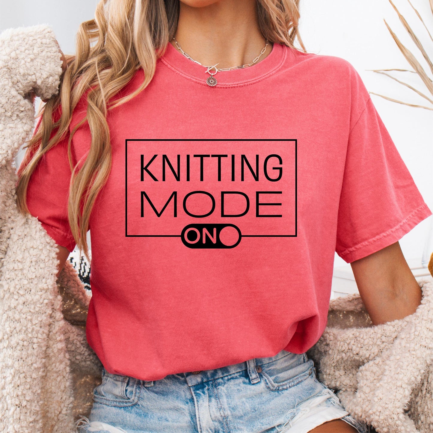 Knitting Mode T shirt Funny Knitting Graphic Tee Gift for Knitters Crafters Soft Cotton Casual Wear Unique Crafting Apparel Graphic Tee – Fan Favorite · Top Pick For Any Outfit