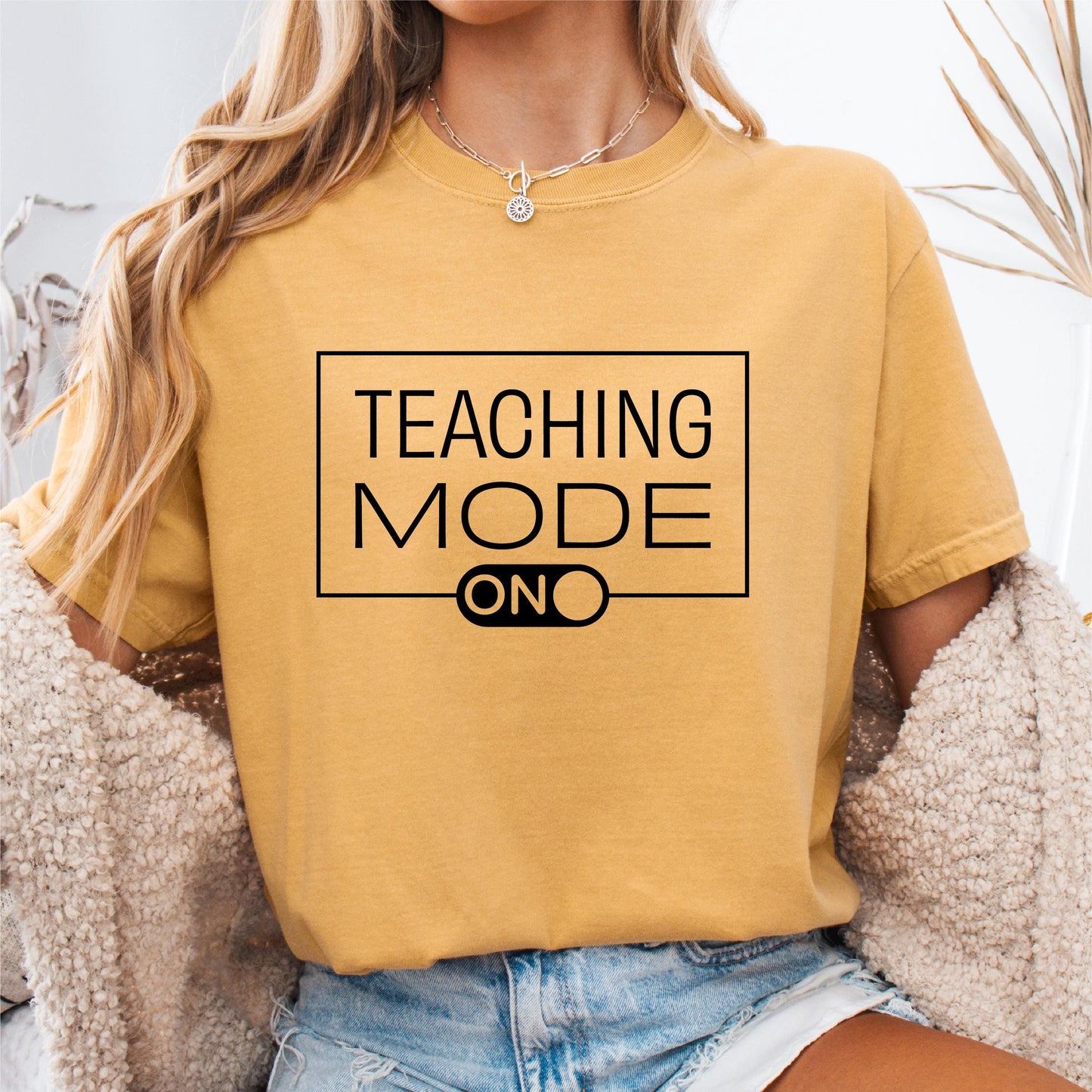 Teaching Mode Funny Teacher Shirt Perfect Gift for Educators Teacher Appreciation Classroom Humor T Shirt Graphic Tee – Premium Graphic · Great Gift For Fans