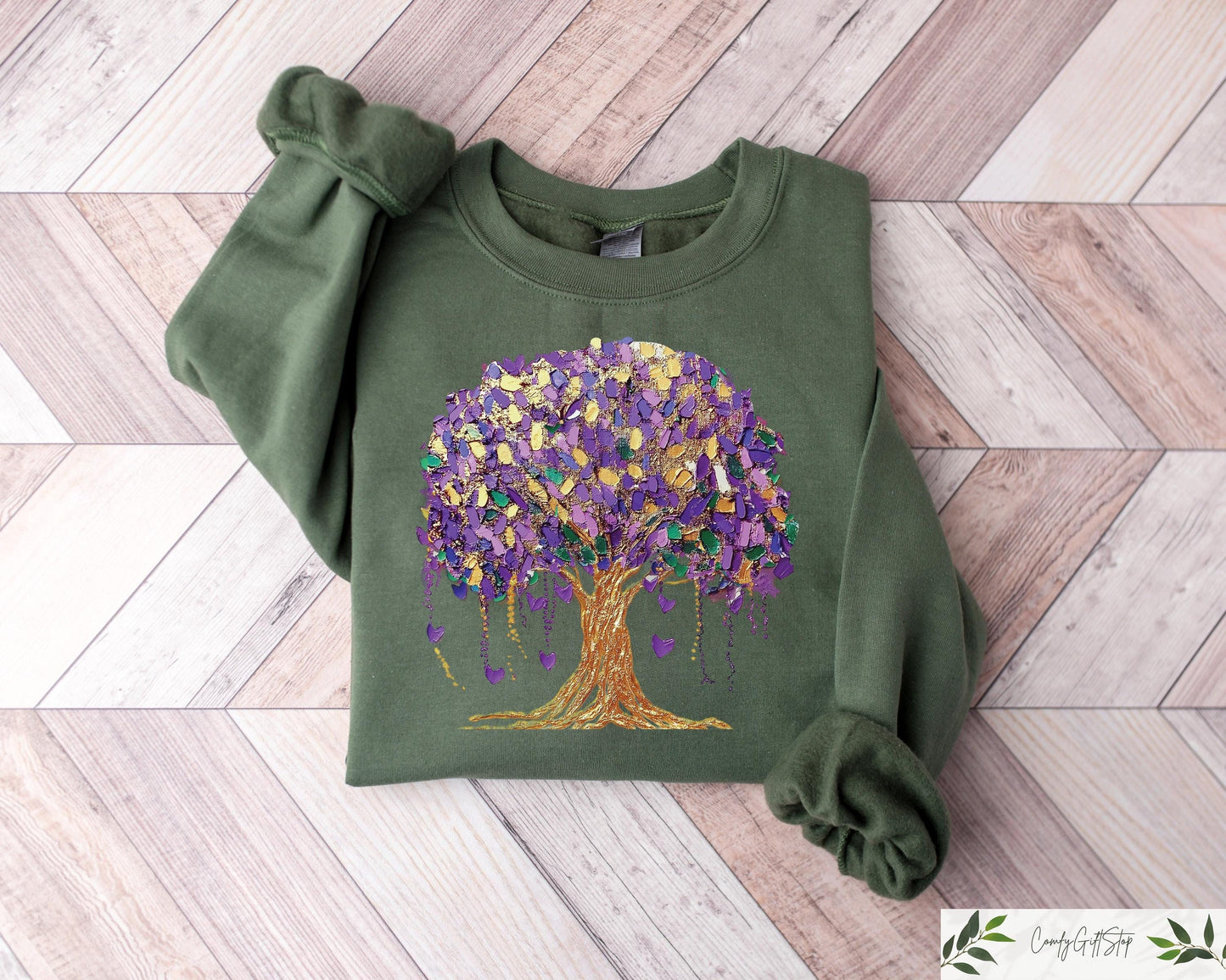 Mardi Gras Tree Sweatshirt Mardi Gras T shirt Mardi Gras Shirt Mardi Gras Louisiana Tee Fat Tuesday Outfit Mardi Gras Carnival Gift Sweatshirt – Bold Style · Top Pick For Any Outfit