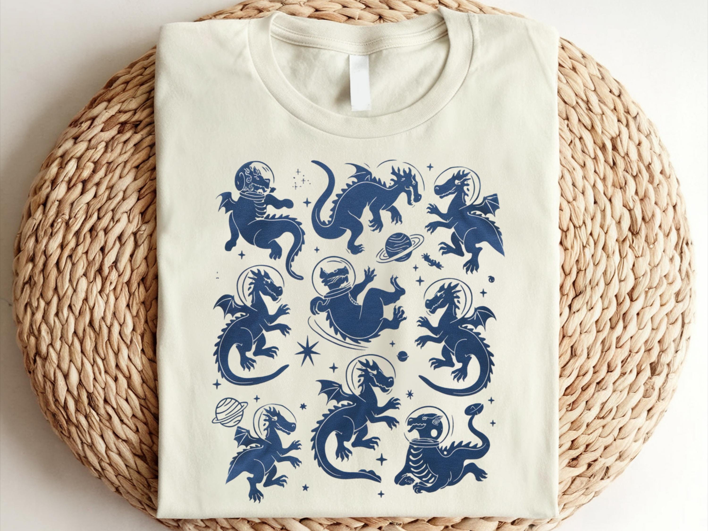 Funny Space Shirt Dragon Shirt Space Animal Shirt Funny Dragon Shirt Dragon Shirting Space Shirt Dragon Lover Shirt Graphic Tee – Feel-Good Design · High-Quality Print