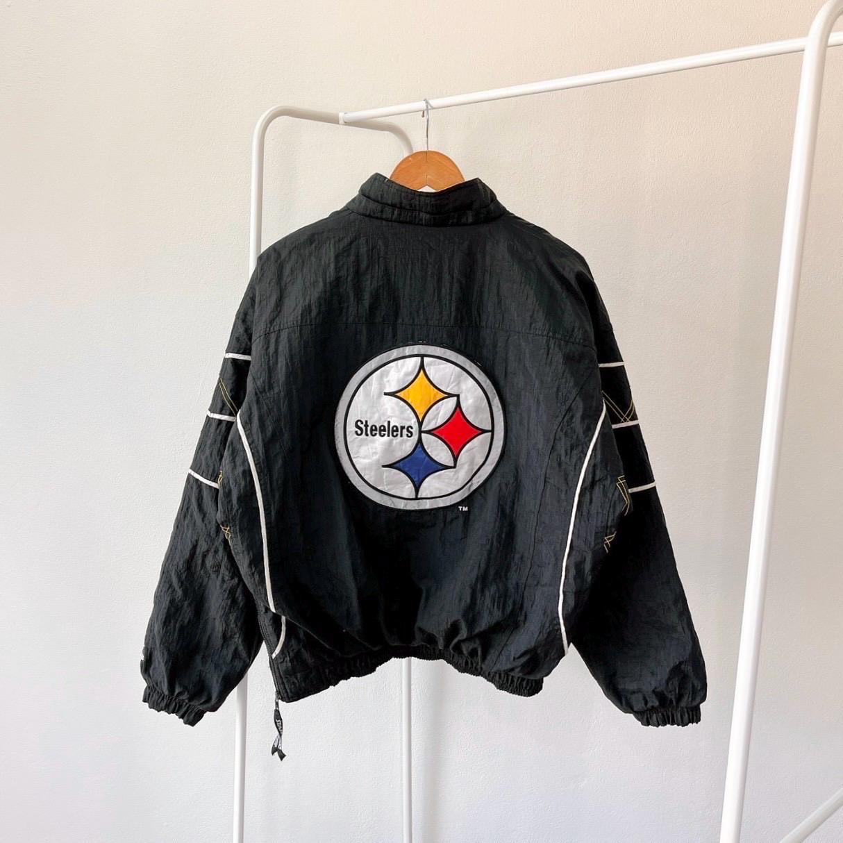 90s Pittsburgh Steelers NFL football Starter block half zipper jacket M Graphic Tee – Warm & Stylish · Trending Graphic Apparel