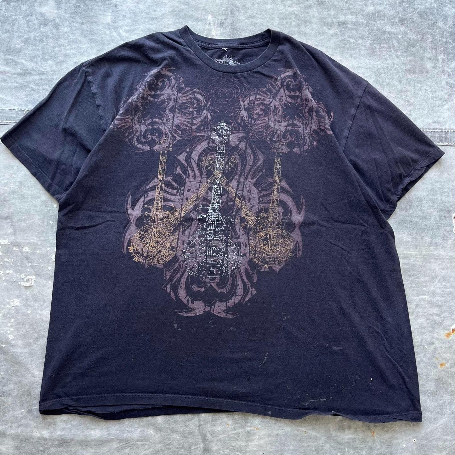 Vintage Y2K Affliction Miami Ink Guitar Music Grunge Shirt Graphic Tee – Cozy Vibes · Top Pick For Any Outfit