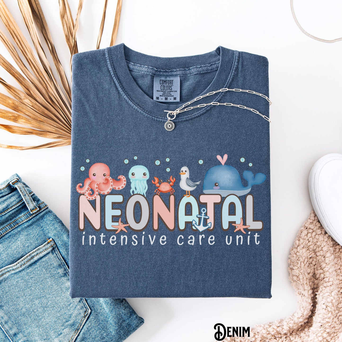 NICU Shirt Neonatal Intensive Care Unit Nurse Tee Doctor Neonatal RN Tshirt Sea Life Ocean Nautical Nursing Gift Graphic Tee – Aesthetic Look · Perfect For Daily Wear
