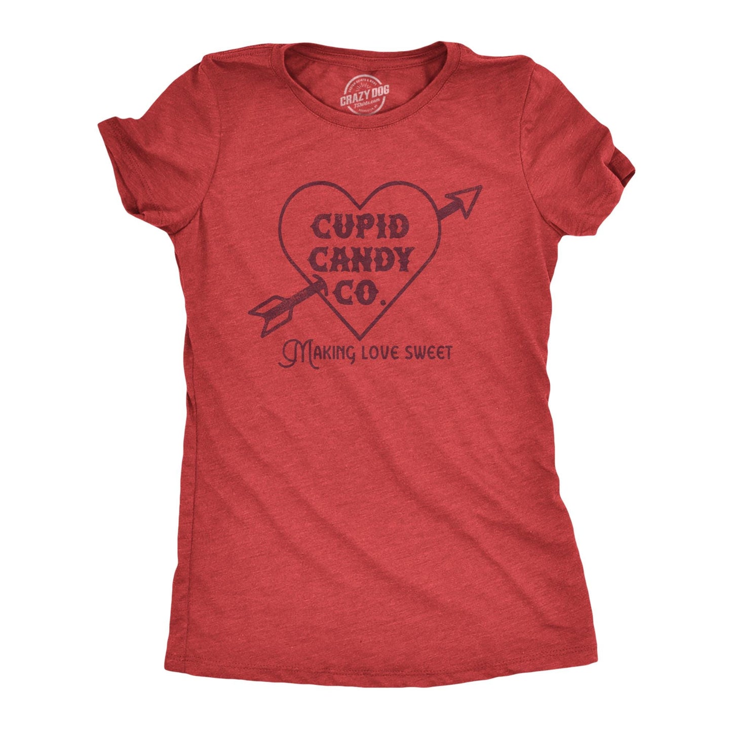 Cupid Candy Co Making Love Sweet Funny Womens Valentines Day Tshirt Funny Shirts Heart Shirt VDay Shirts Dating Myself Galentines Day Graphic Tee – Everyday Comfort · Must-Have Style