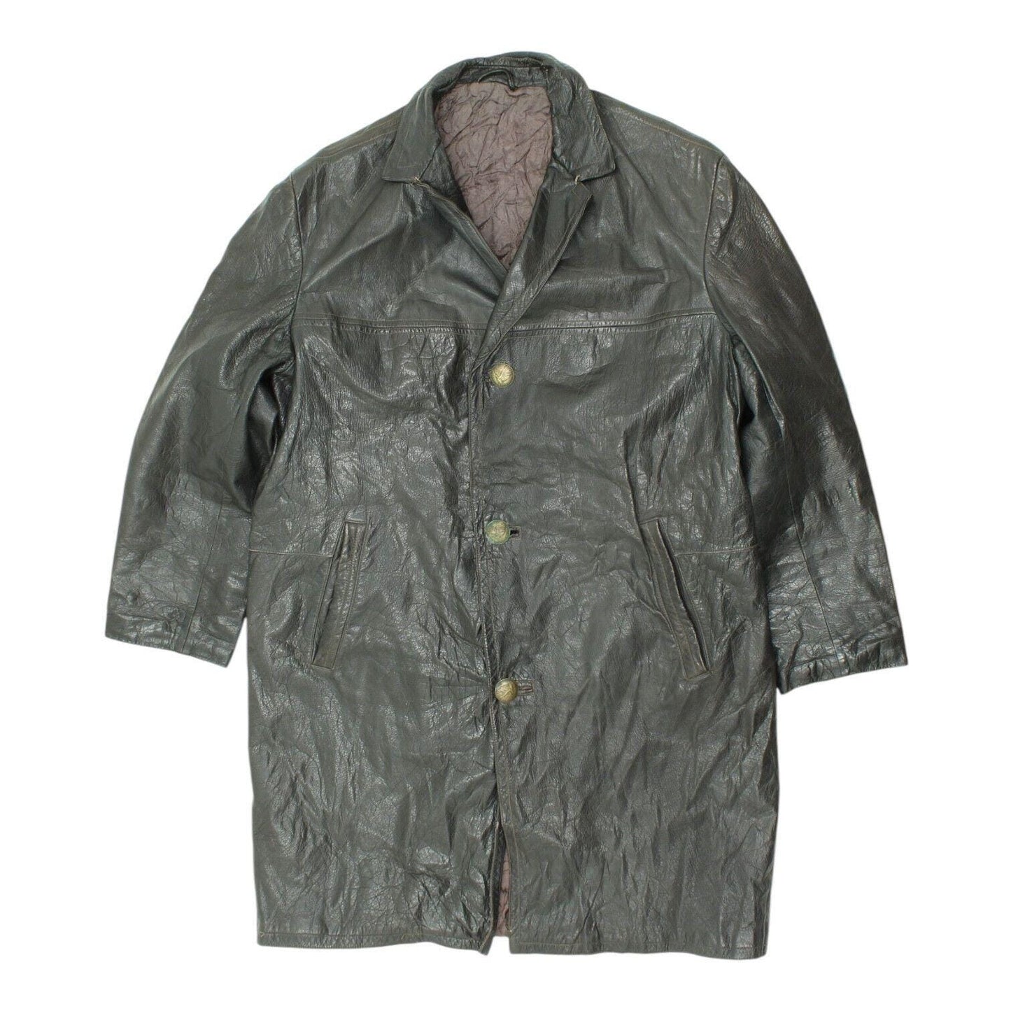 Long Black Leather Overcoat Vintage Mens Button Up High End Luxury Coat Graphic Tee – Feel-Good Design · Must-Have Style