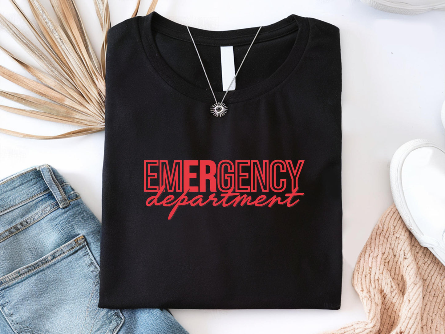 ER Nurse Emergency Department Shirt Emergency Department Shirt ER Nurse Emergency Department Shirt Emerg Nurse Gift ER Nurse Gift Graphic Tee – Bold Style · Top Pick For Any Outfit