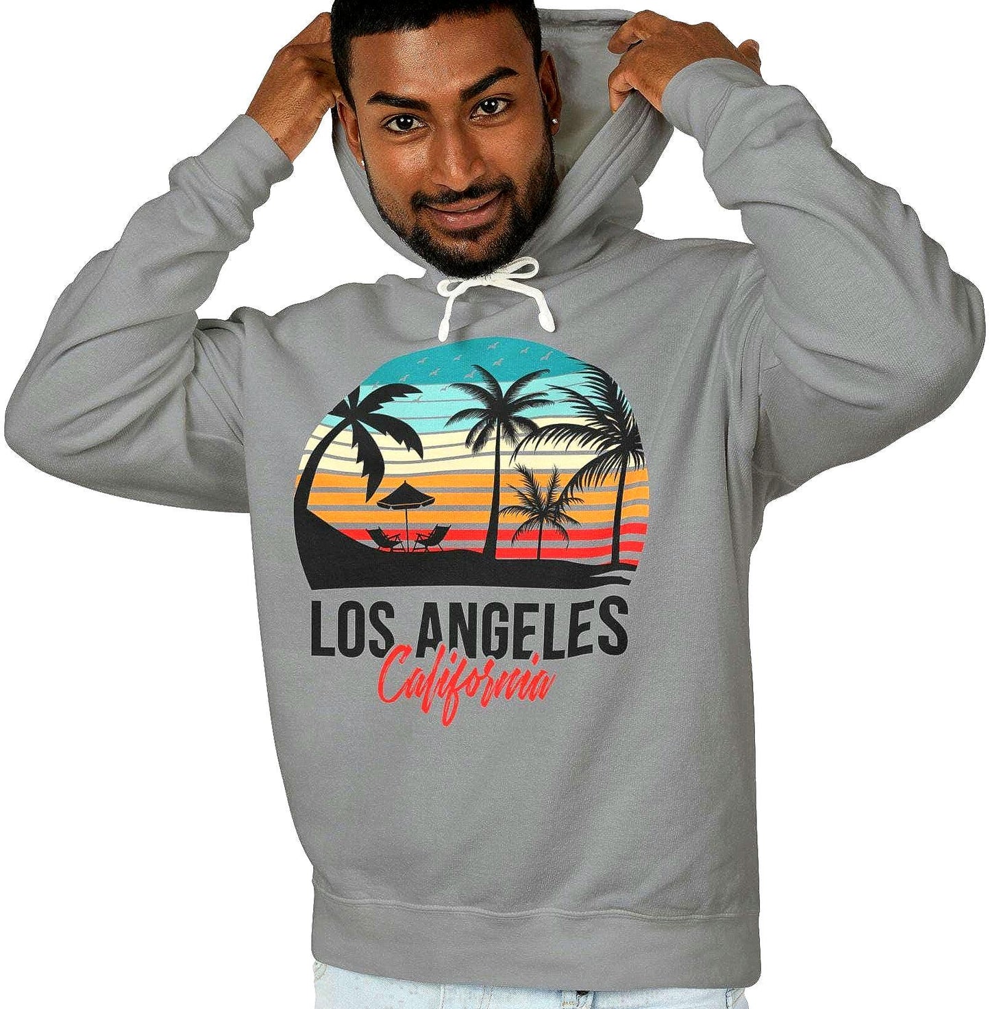 Los Angelas California Hoodie Unisex Lightweight Sweatshirt LA Hooded Pullover Men Women Teens Gift Idea Travel Fashion Hoodie – Everyday Comfort · High-Quality Print