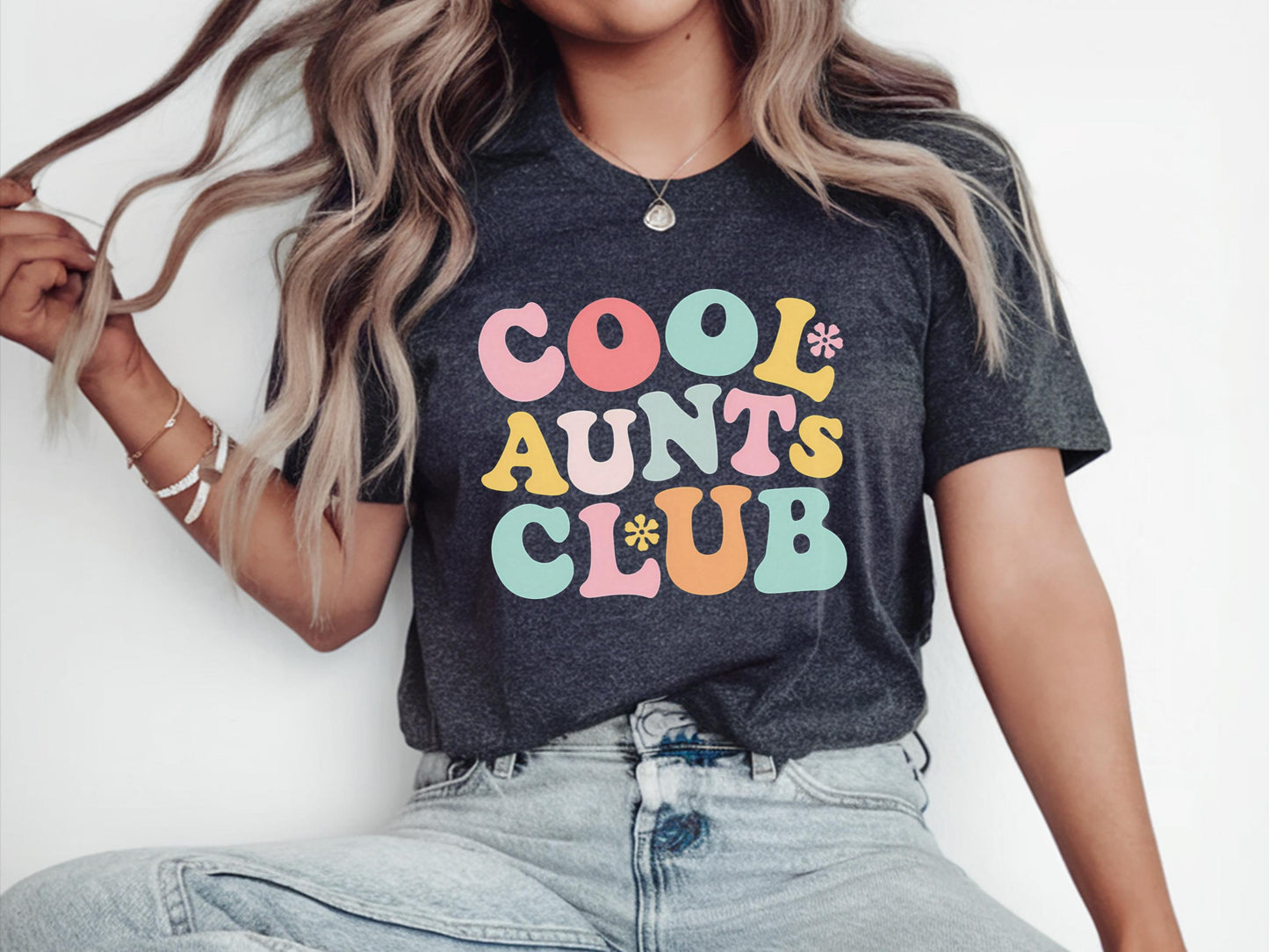 Cool Aunt Club Shirt Club New Aunt Shirt Auntie Shirt Gift For Auntie Groovy Aunt Shirt Shirt Gift For Aunt Shirt Aunt Gifted Graphic Tee – Cozy Vibes · High-Quality Print