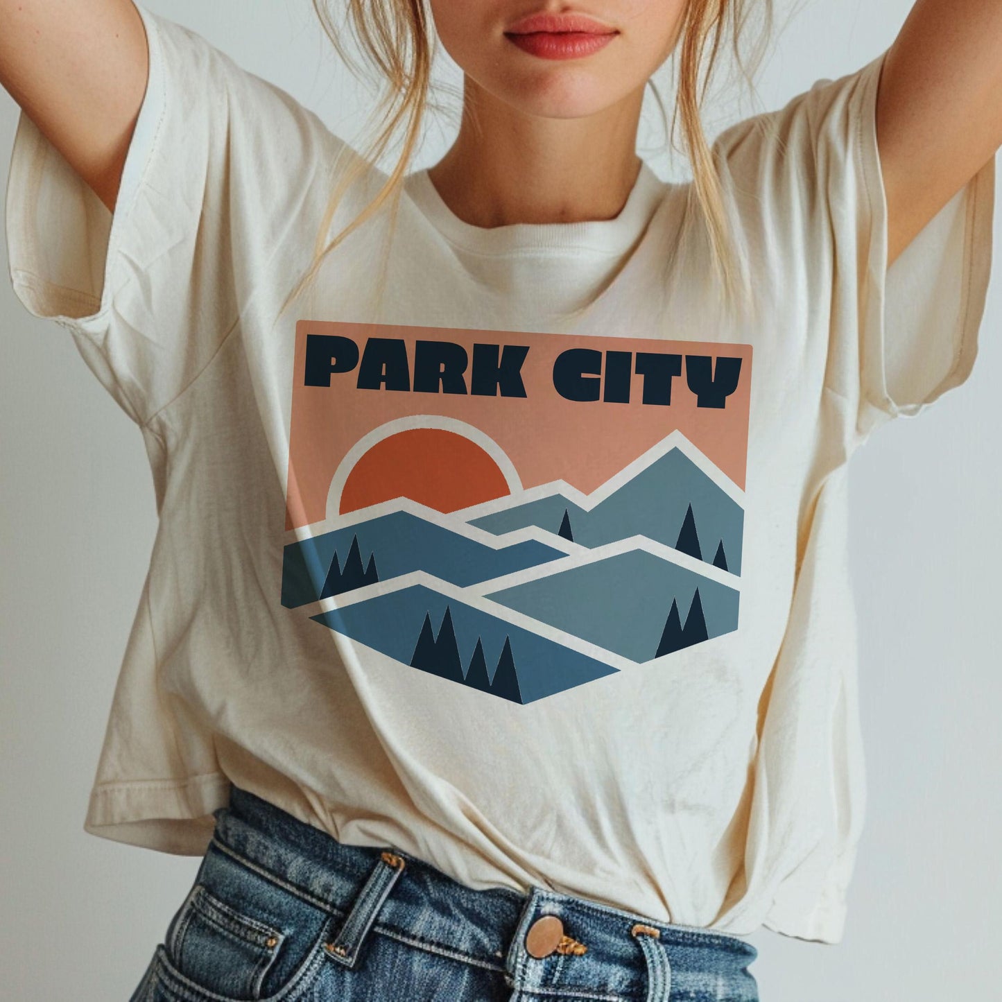 Women39s Park City Utah Boxy Graphic Tee Slightly Cropped Graphic Tee – Everyday Comfort · Great Gift For Fans