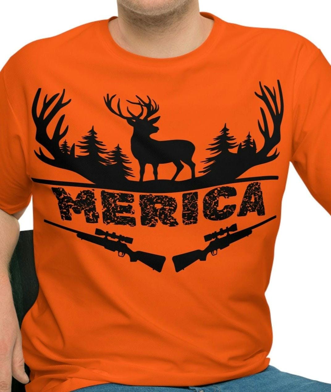 Men39s Hunting Shirt American Deer Tee Gun Rifle Hunt Gift For Hunting Husband Dad High Quality Super Soft T shirt AOP Graphic Tee – Everyday Comfort · Perfect For Daily Wear