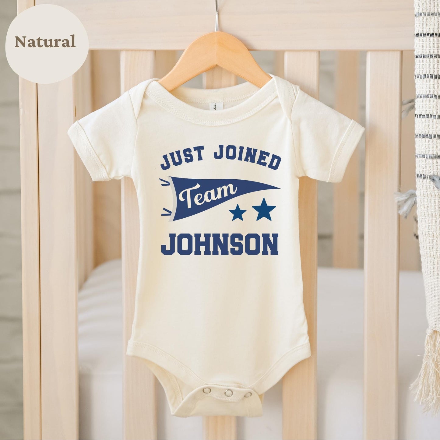Just Joined Team Baby Outfit Newborn Boy Coming Home Outfit Team Last Name Bodysut Personalized Baby Gift Boy Bodysuit Custom Newborn Tee Graphic Tee – Everyday Comfort · Top Pick For Any Outfit
