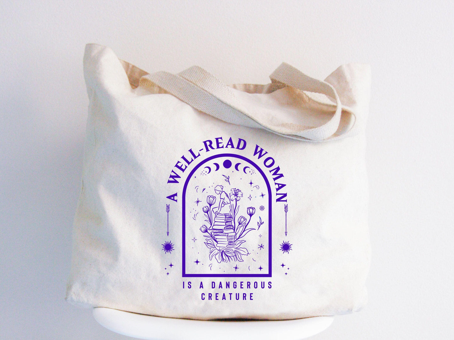 A Well Read Woman Is A Dangerous Creature Tote Bag Womens Readers Tote Bag Bookish Tote Book Lover Gift Womens Tote BagReading Tote Bag Tote Bag – Fan Favorite · Must-Have Style
