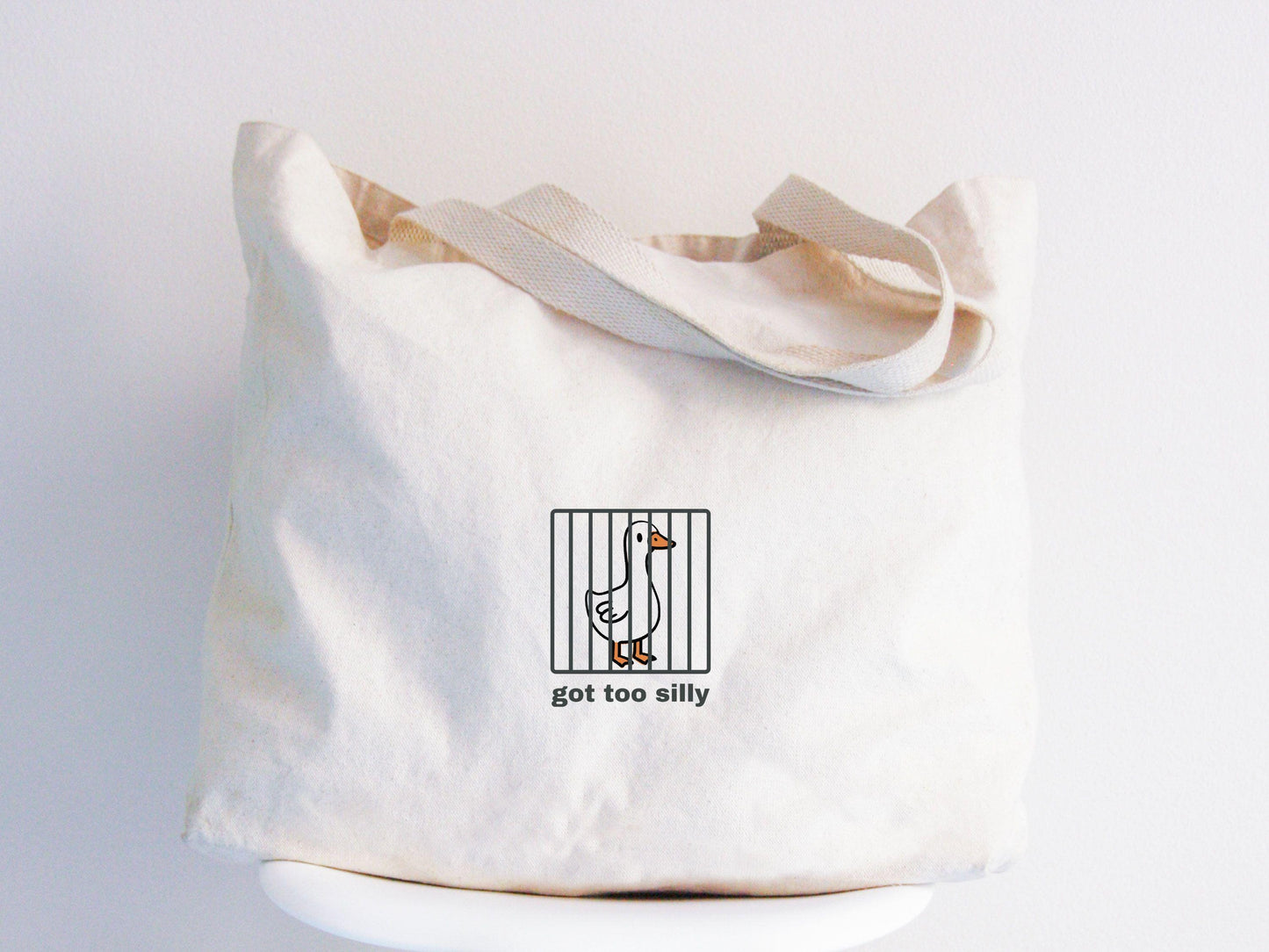 Silly Goose Tote Bag Got Too Silly Tote Goose Bag Silly Goose Tote Funny Tote Gift Silly Goose Gift Funny Goose Tote Bag Tote Bag – Everyday Comfort · High-Quality Print