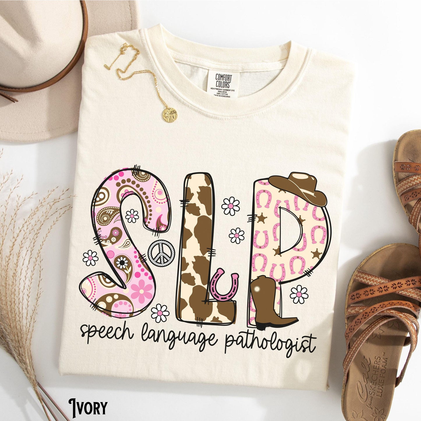 Speech Language Pathologist Shirt SLP Tshirt Western SLP Tee Cowgirl Speech Therapy Speech Pathology SLP Gift Graphic Tee – Bold Style · Perfect For Daily Wear