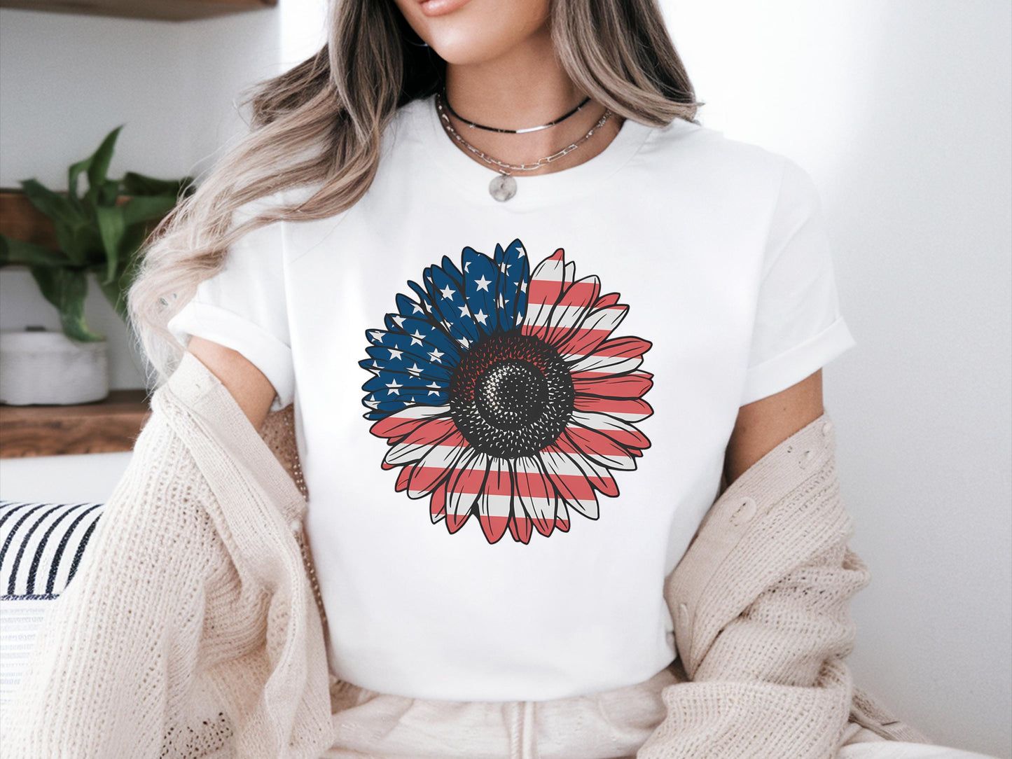 Sunflower America Shirt 4th Of July Shirt America Flag Sunflower Shirt Patriot 4th Of July Shirt USA Flag Flower T Shirt USA Shirt Graphic Tee – Bold Style · Perfect For Daily Wear