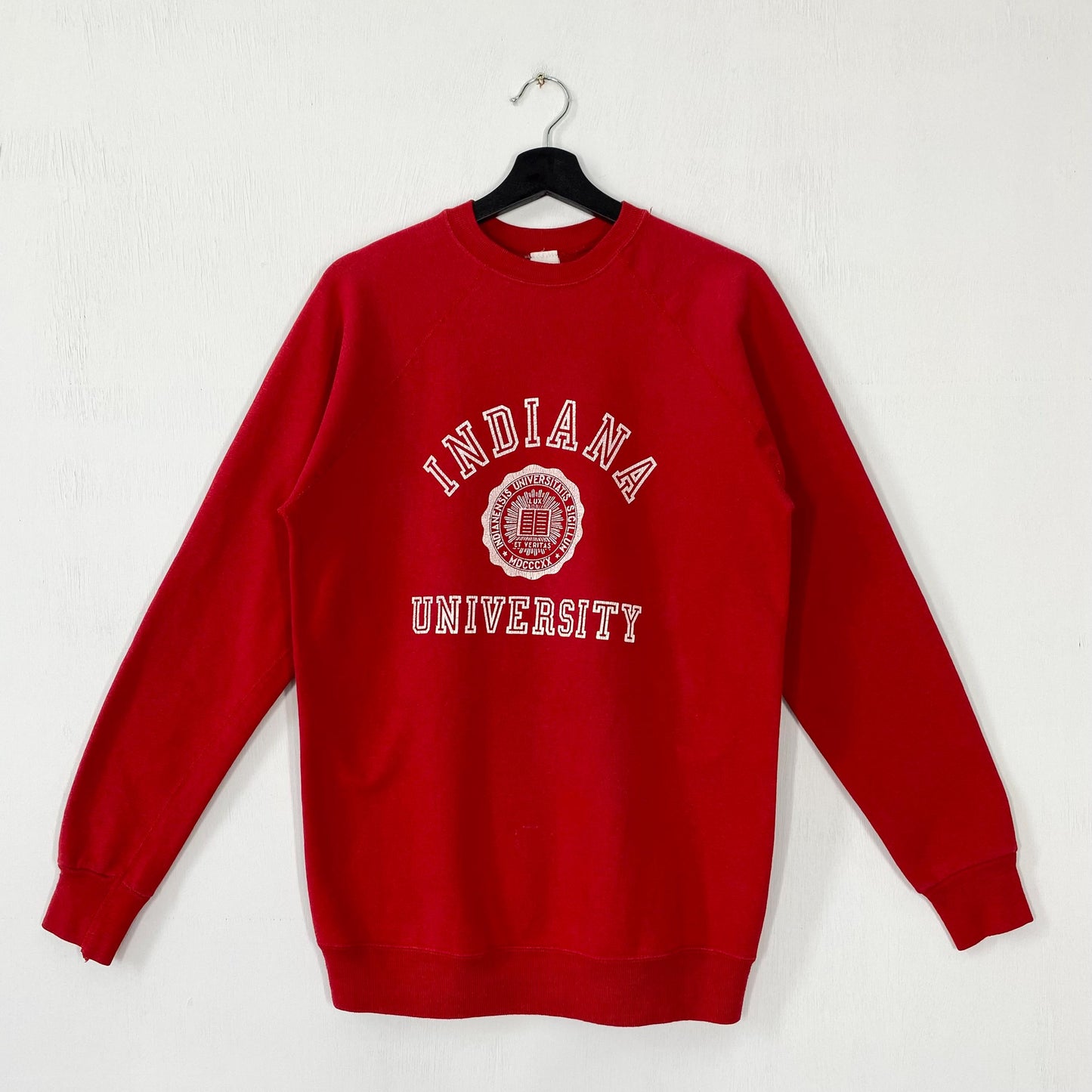 Vintage 80s Indiana University Sweatshirt Indiana University Crewneck Indiana Sweater Pullover Indiana Hoosiers Print Logo Red Medium Sweatshirt – Easygoing Wear · High-Quality Print