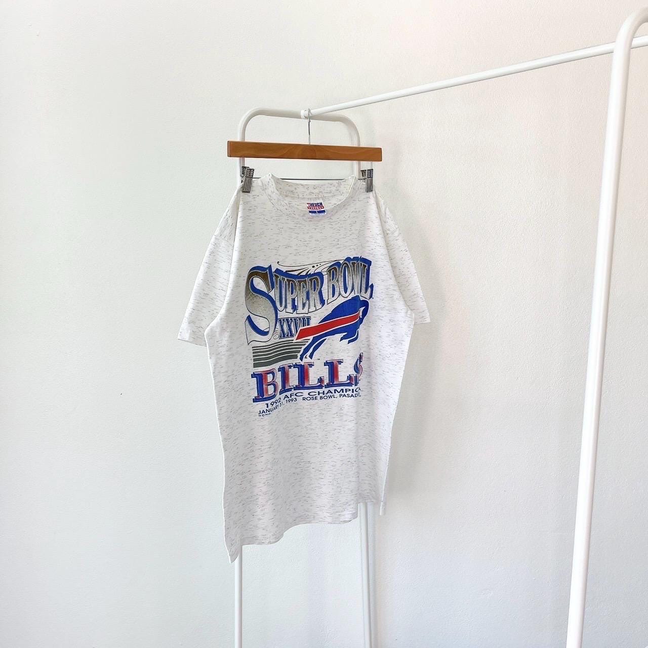 Vintage 90s Buffalo bills 1993 football vintage Trench white t shirt L Graphic Tee – Fan Favorite · High-Quality Print