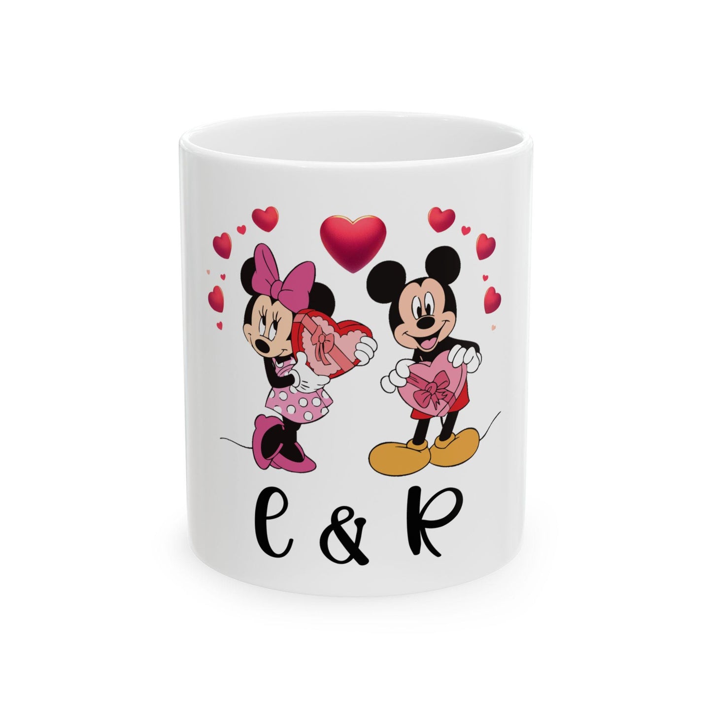 Disneyland Mickey and Minnie Valentine39s Day Ceramic Mug Hearts Love Cup 11oz 15oz Gift for Disney Fans Coffee Tea Hot Chocolate Cup Graphic Tee – Cozy Vibes · Perfect For Daily Wear