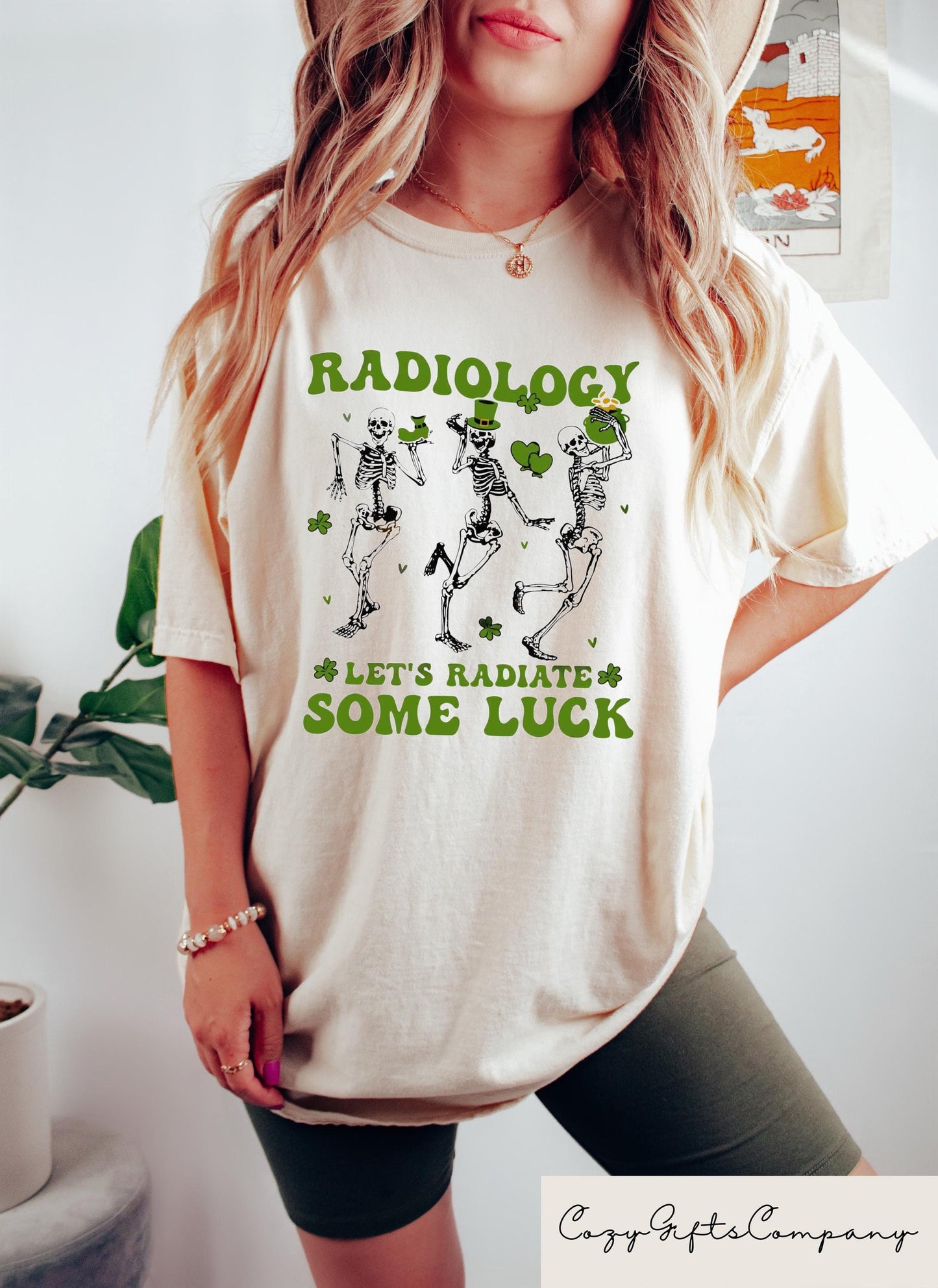 Radiate Luck St Patricks T shirt Radiology St Patricks Shirt Rad Tech St Pattys Sweatshirt Radiologist Tech Gift Skeleton St Paddy39s Tee Sweatshirt – Feel-Good Design · Perfect For Daily Wear