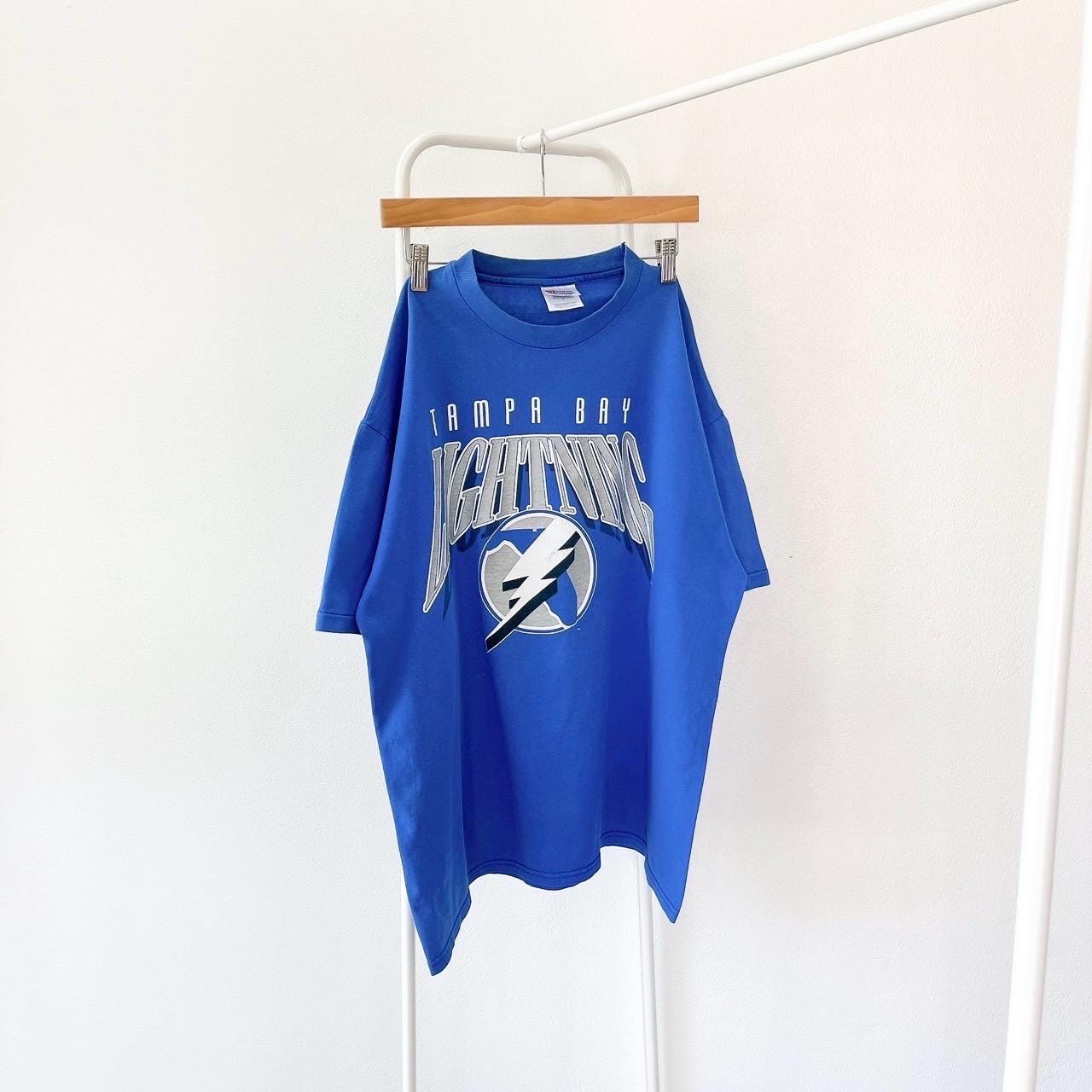 Vintage 90s Tampa Bay Lightning hockey Hanes blue t shirt XL Graphic Tee – Bold Style · Must-Have Style
